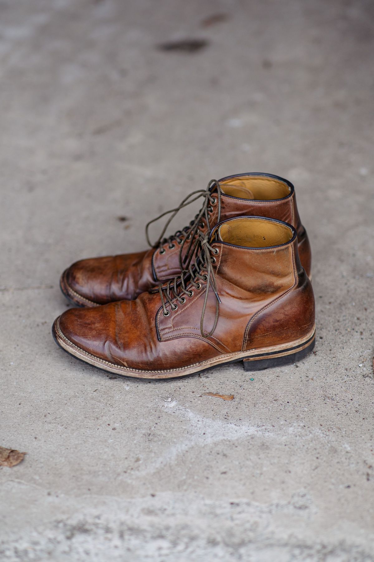 Photo by patinathunderdome on May 3, 2022 of the Viberg Service Boot in Horween Bourbon Shell Cordovan.