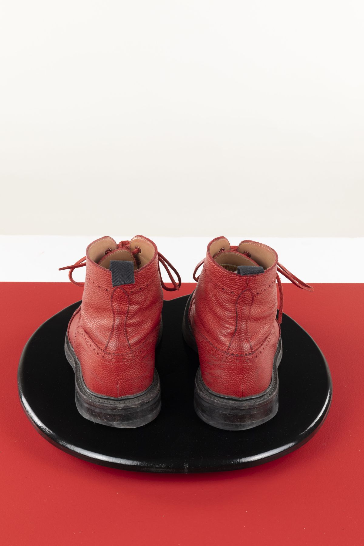 Photo by patinathunderdome on December 3, 2021 of the Tricker's Stow Country Boot in Red Scotch Grain.