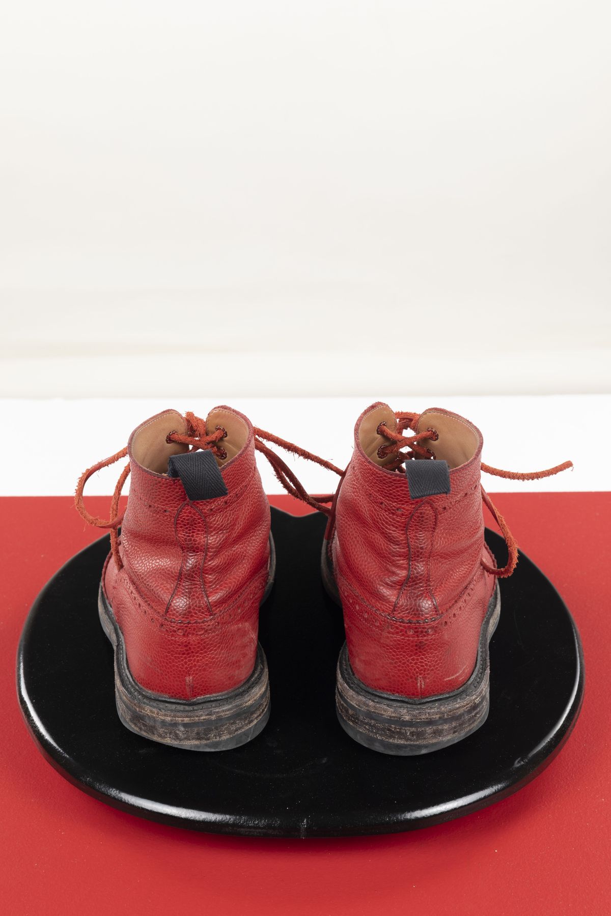 Photo by patinathunderdome on May 3, 2022 of the Tricker's Stow Country Boot in Red Scotch Grain.