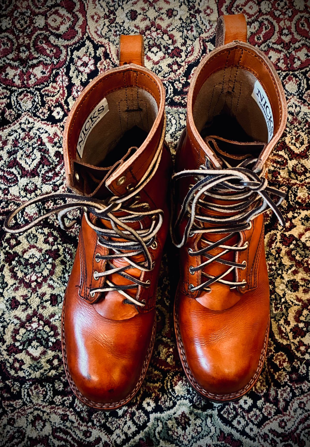 Photo by Stendhalic_Awl on November 5, 2025 of the Nicks Overlander in Wickett & Craig Tan English Bridle.