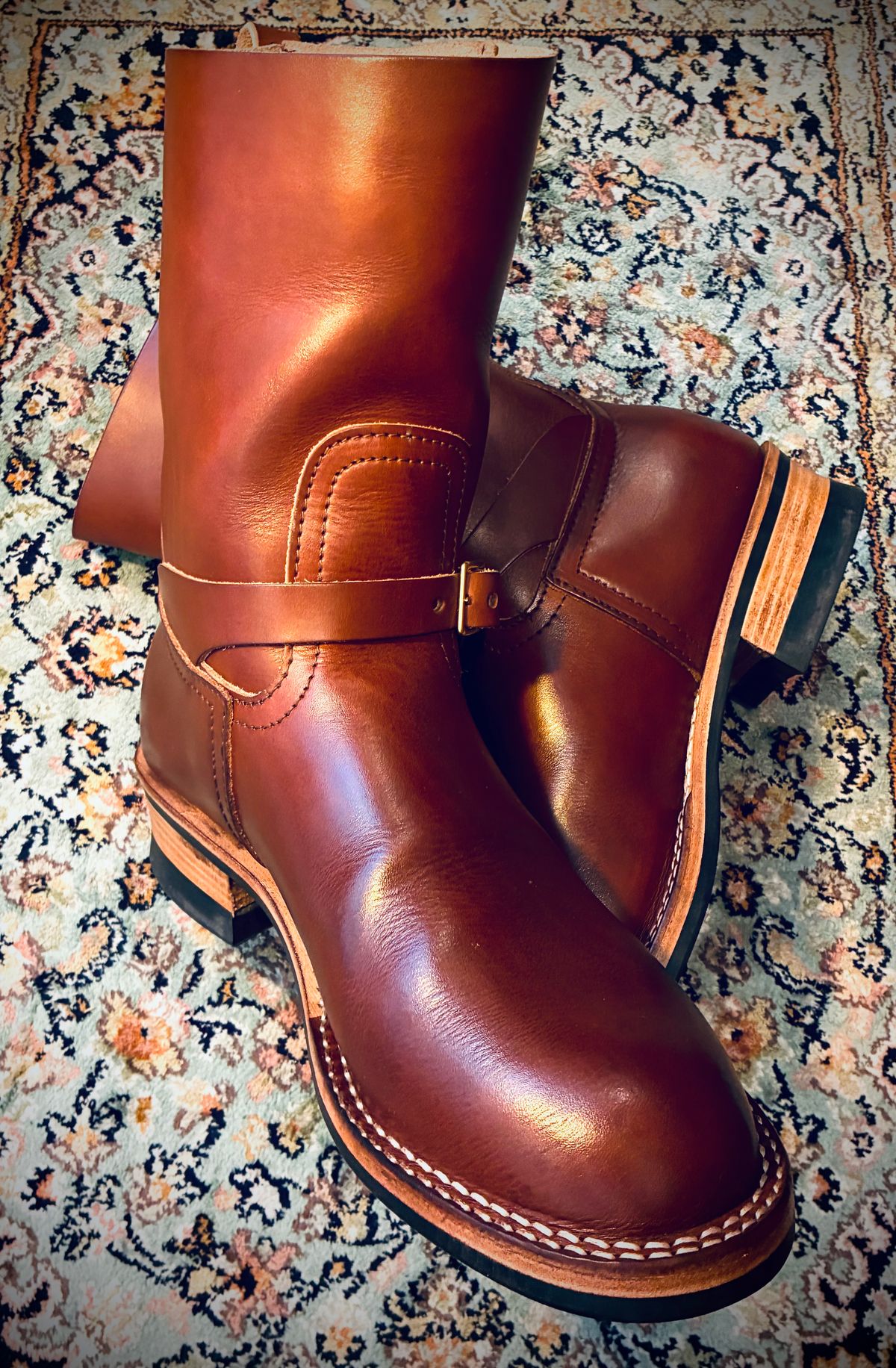 Photo by Stendhalic_Awl on November 5, 2025 of the Nicks Pullman in Wickett & Craig Medium Brown English Bridle.