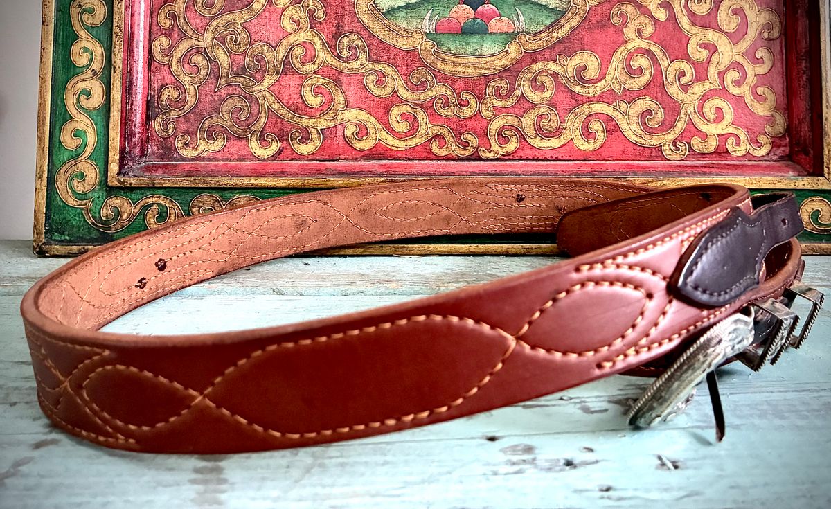 Photo by Stendhalic_Awl on November 5, 2025 of the Self-Made Ranger Belt in Wickett & Craig Medium Brown English Bridle.