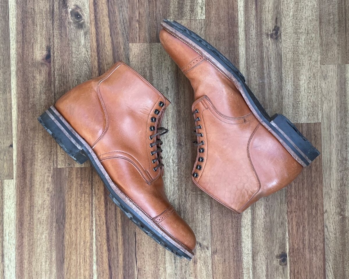 Photo by erlaiz on March 5, 2024 of the Viberg Service Boot in Maryam Bruciato TPR Horsebutt.