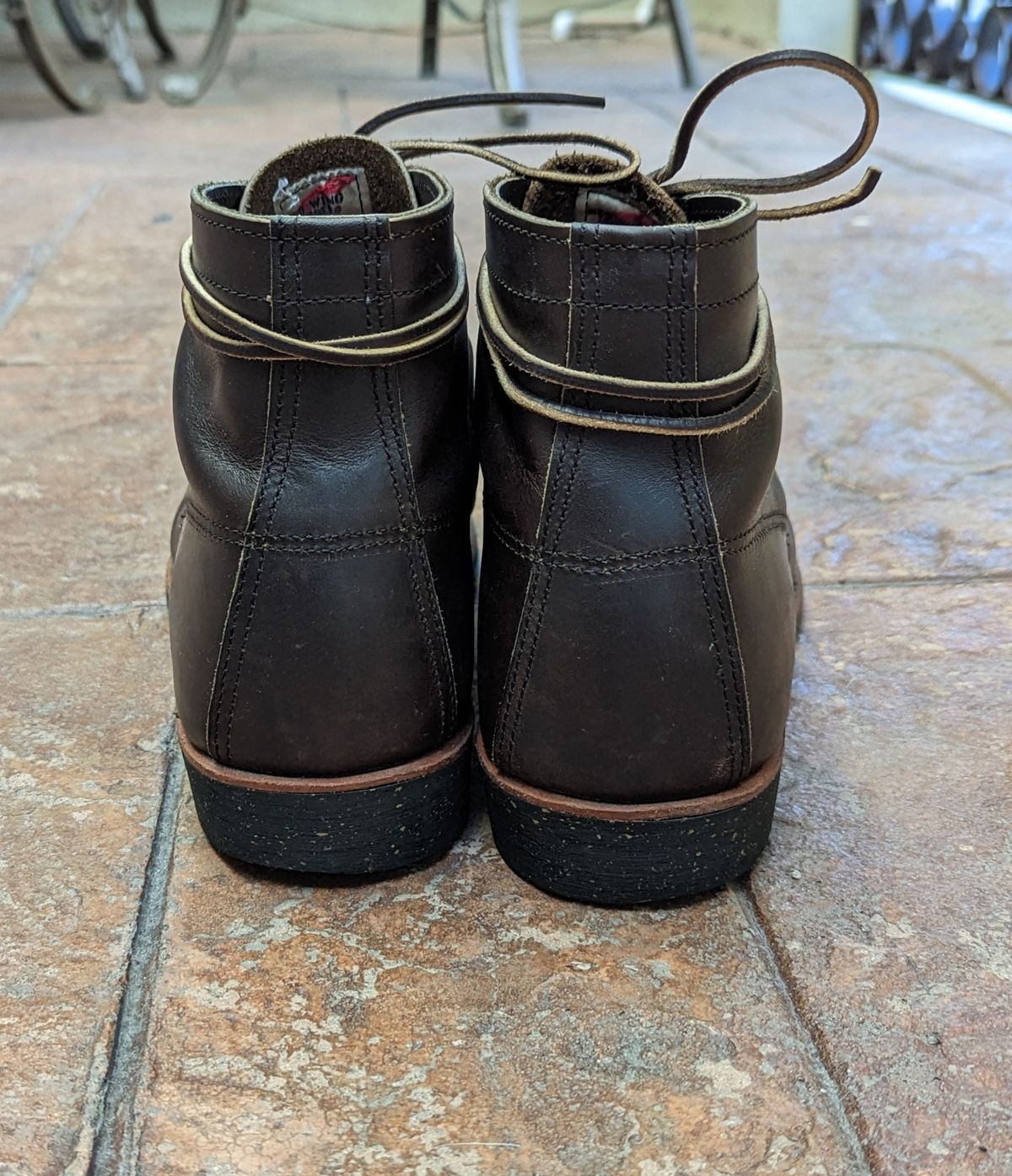 Photo by botasblancas on February 4, 2023 of the Red Wing Merchant in S.B. Foot Ebony Harness.