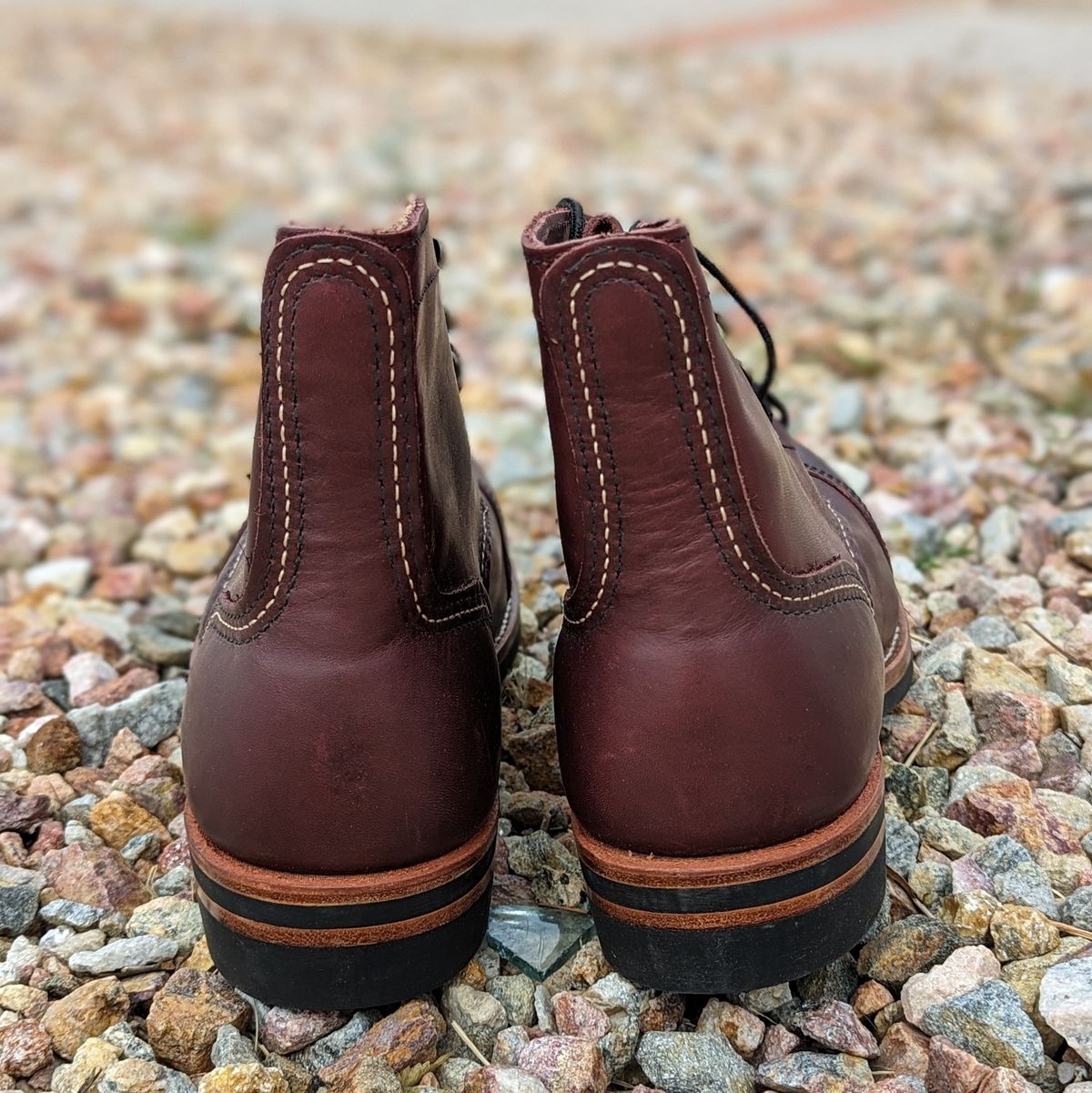 Photo by botasblancas on December 21, 2023 of the Red Wing Iron Ranger in S.B. Foot Oxblood Mesa.