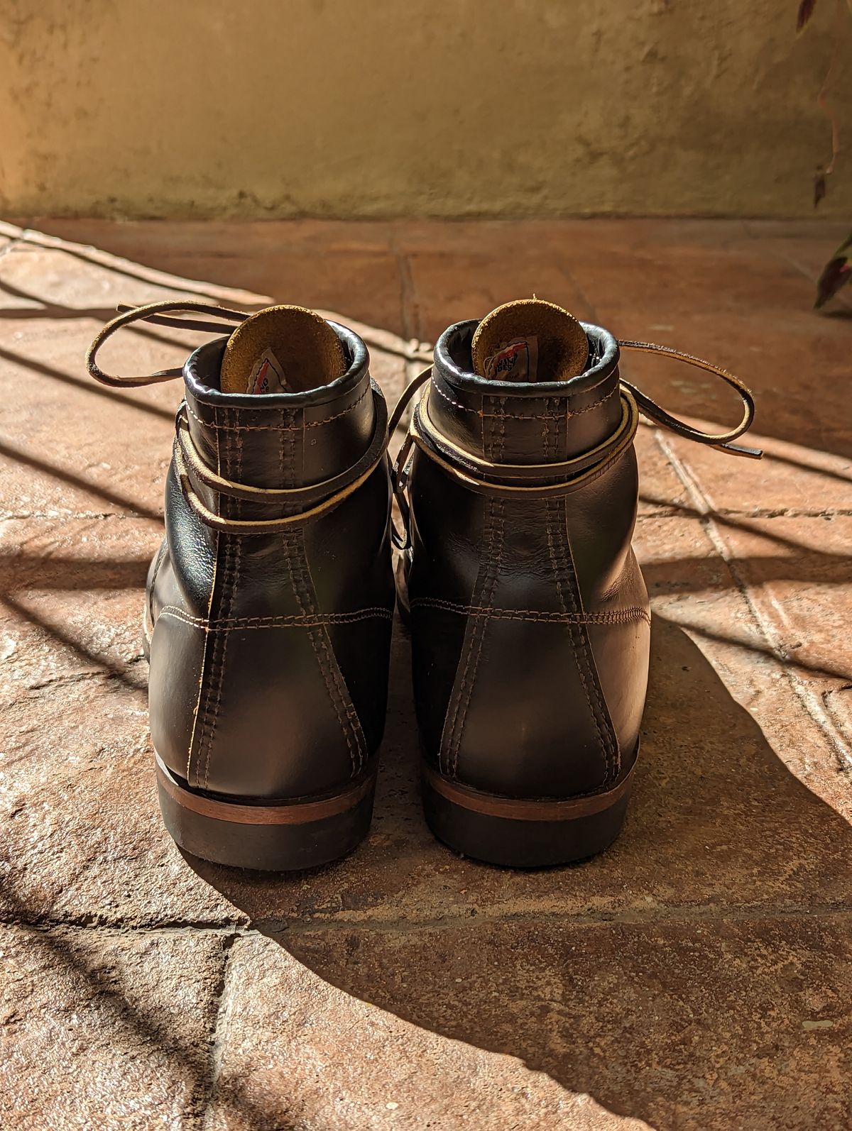 Photo by botasblancas on January 4, 2023 of the Red Wing Beckman Flatbox in S.B. Foot Black Klondike.