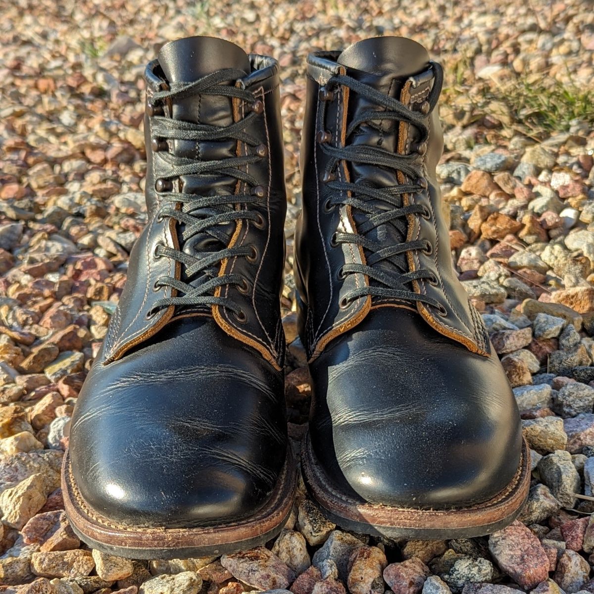 Photo by botasblancas on December 2, 2023 of the Red Wing Beckman Flatbox in S.B. Foot Black Klondike.