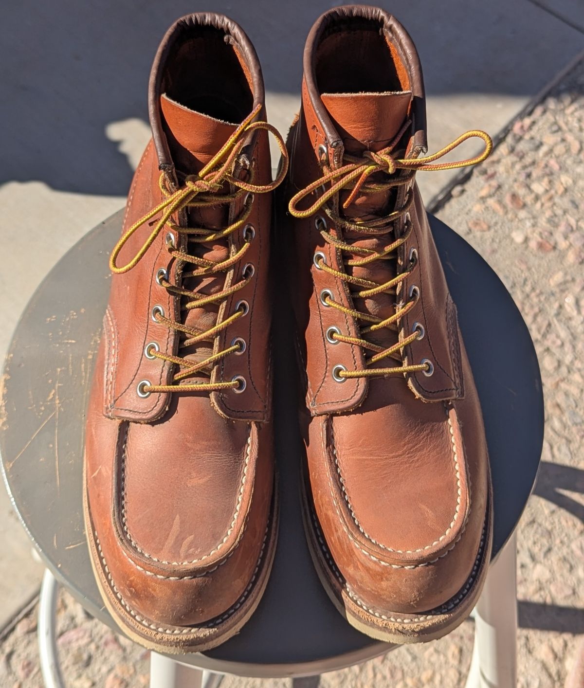 Photo by botasblancas on January 2, 2025 of the Red Wing 6-Inch Classic Moc in S.B. Foot Oro Legacy.