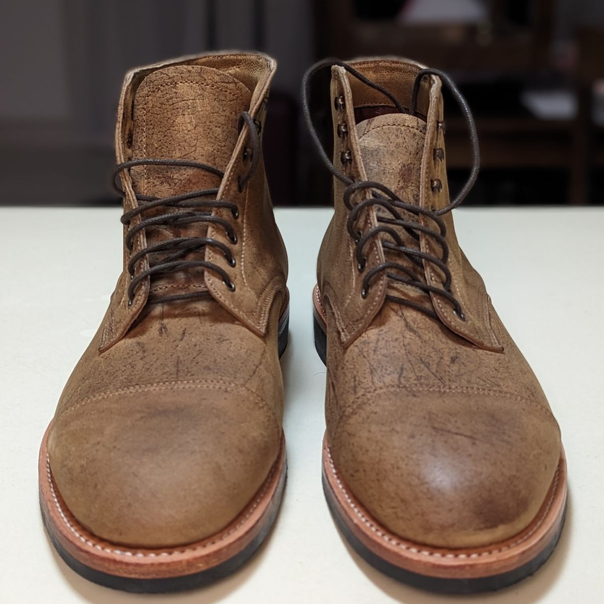 Photo by botasblancas on August 11, 2023 of the Oak Street Bootmakers Lakeshore Boot in C.F. Stead Gaucho Waxy Kudu.