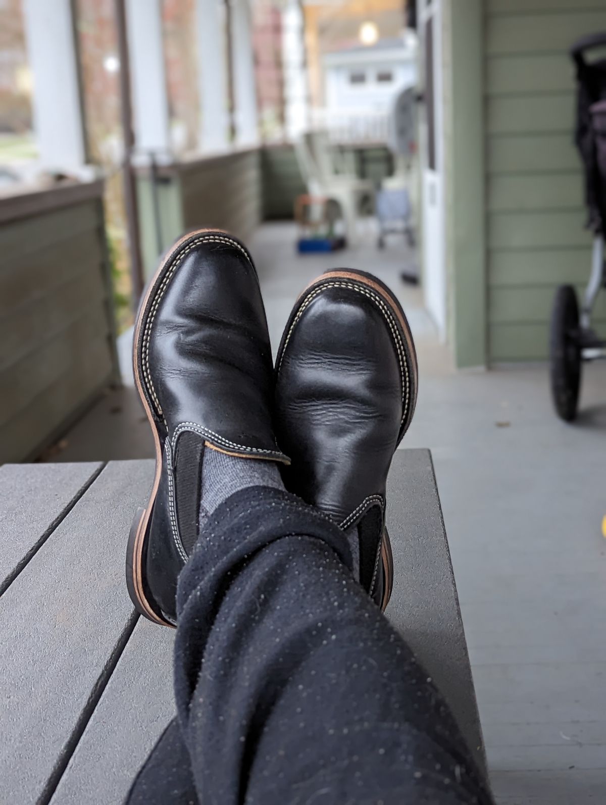 Photo by dreamboot on April 5, 2023 of the Wesco Romeo in Seidel Black Oil Tan.