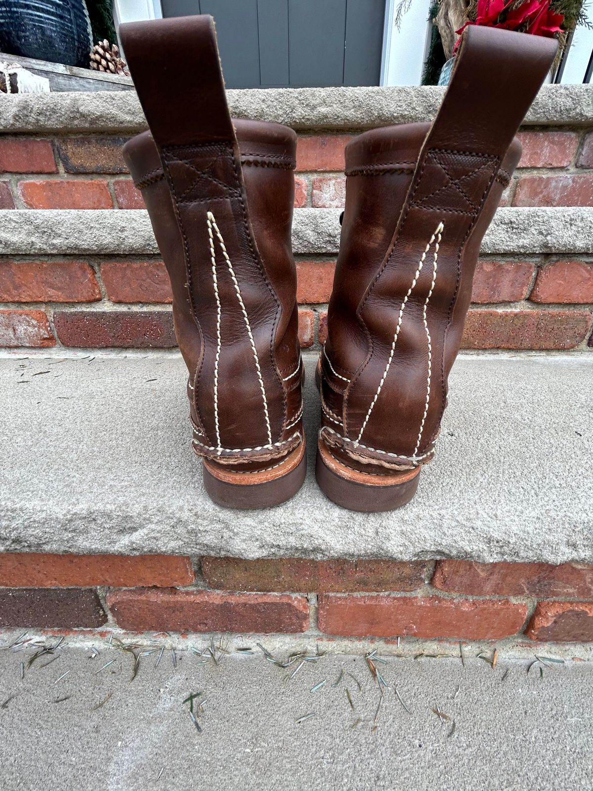 Photo by cochese_esq on January 2, 2023 of the Yuketen Maine Guide DB Boots in Horween Brown Chromexcel.