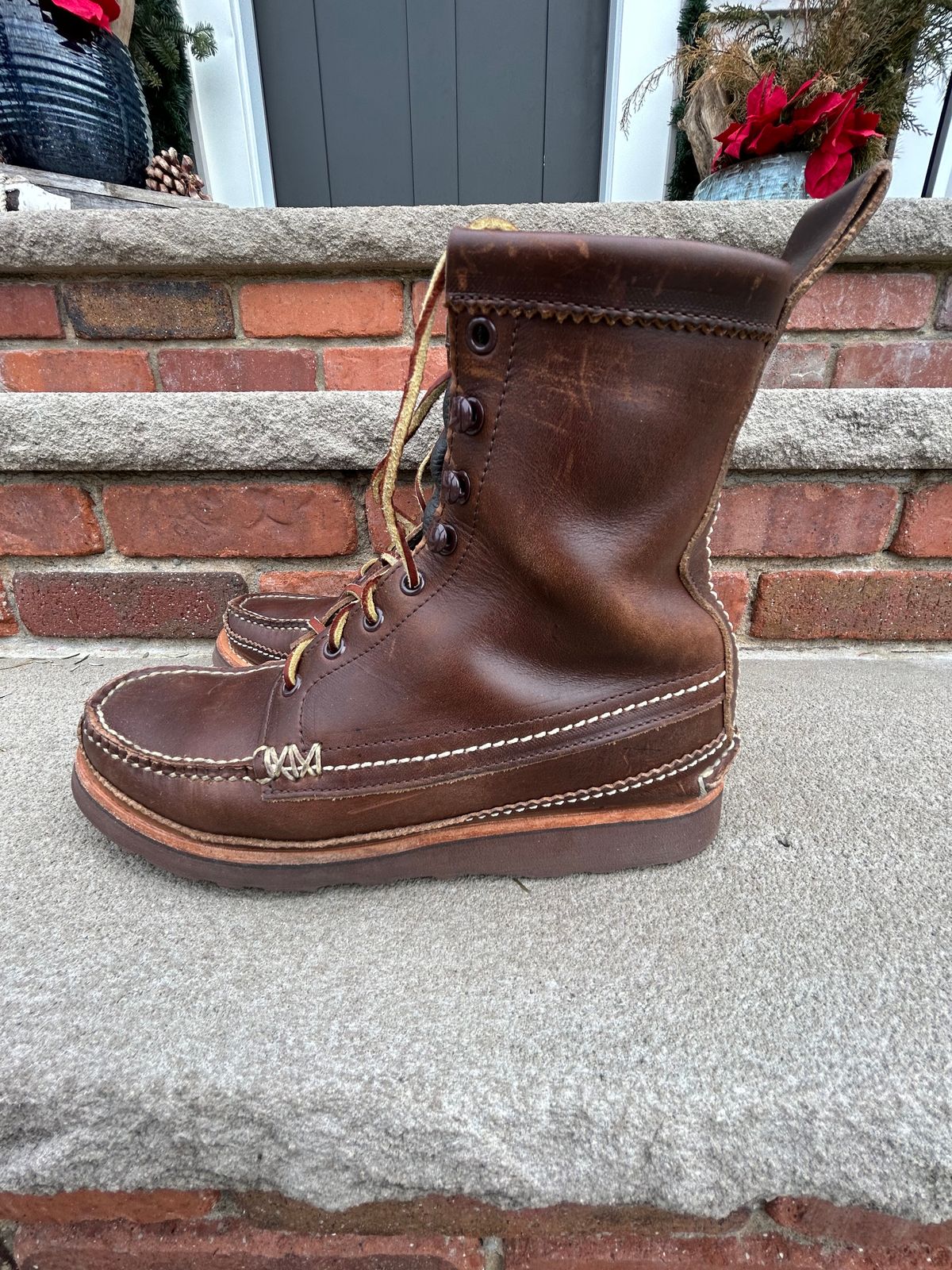 Photo by cochese_esq on January 2, 2023 of the Yuketen Maine Guide DB Boots in Horween Brown Chromexcel.
