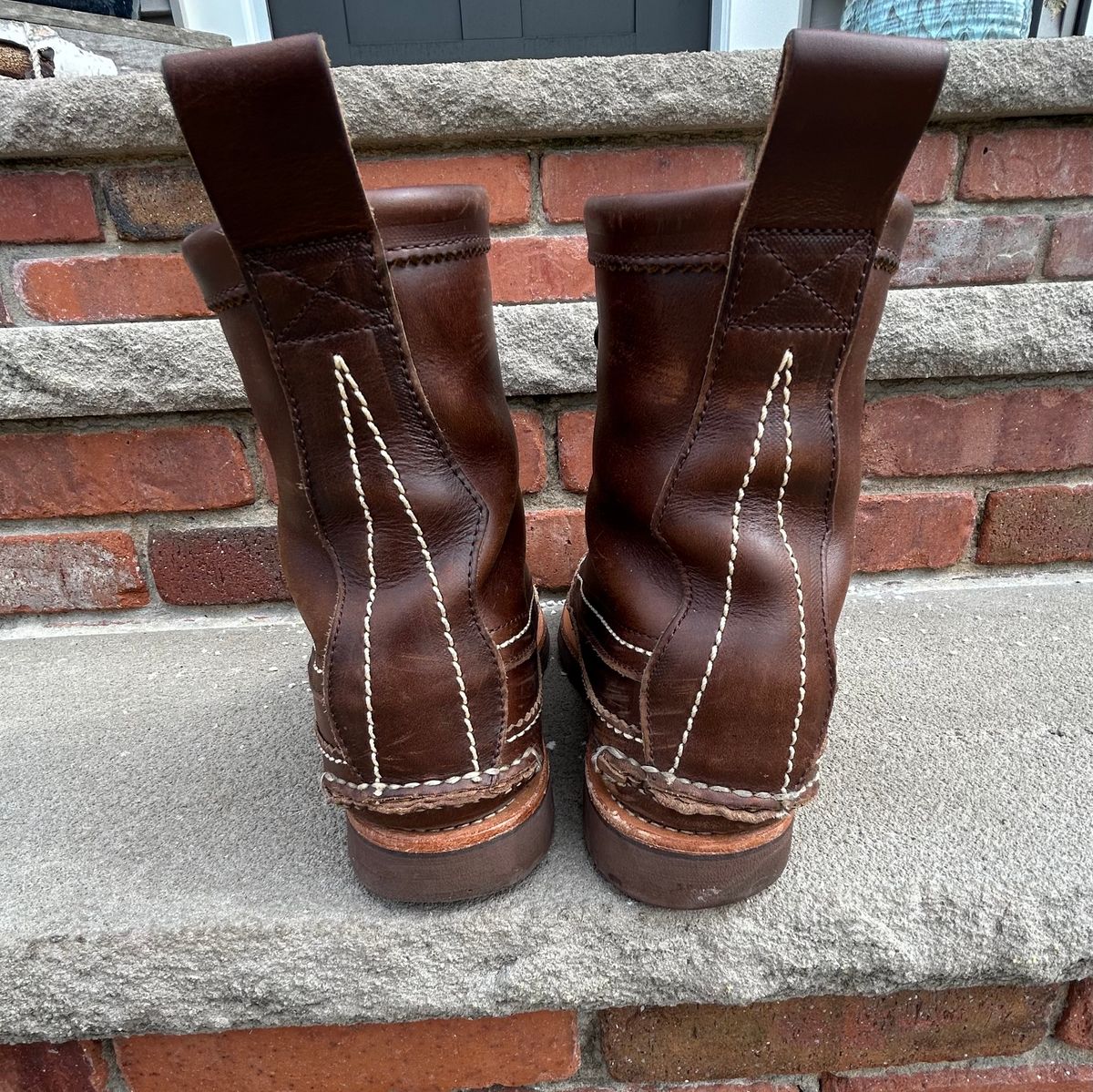 Photo by cochese_esq on March 3, 2023 of the Yuketen Maine Guide DB Boots in Horween Brown Chromexcel.