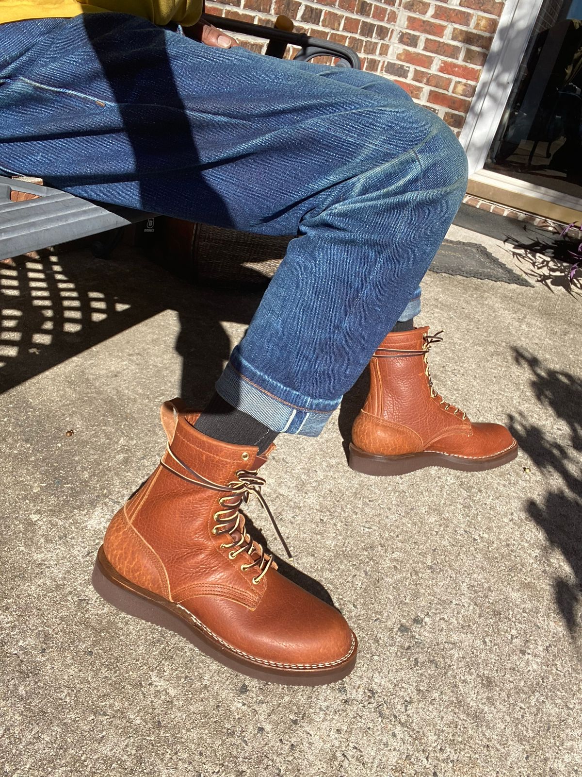 Photo by theshoeque on October 2, 2022 of the Nicks Unlisted Model in Unlisted Leather.