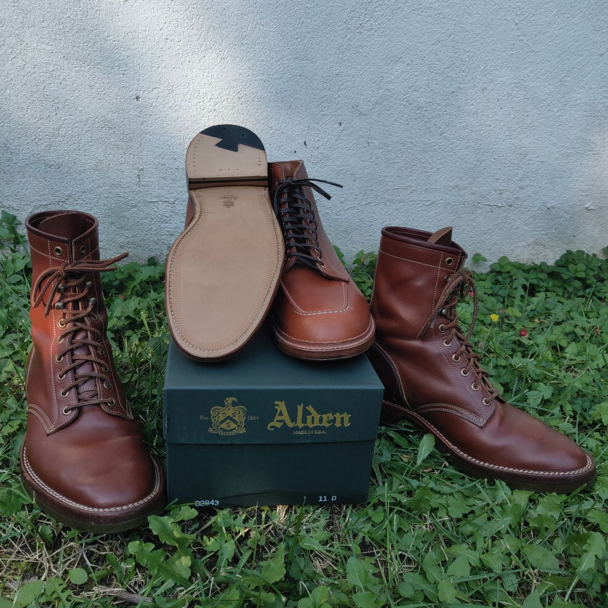 Photo by flypaper89 on October 1, 2023 of the Alden Indy Boot in Papaya Pegasus Calfskin.