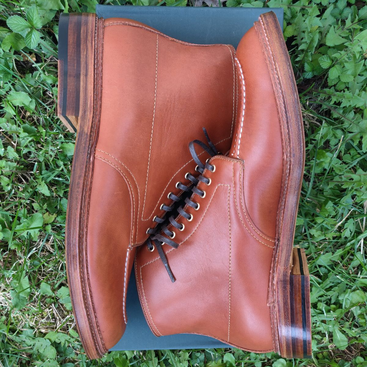 Photo by flypaper89 on October 1, 2023 of the Alden Indy Boot in Papaya Pegasus Calfskin.