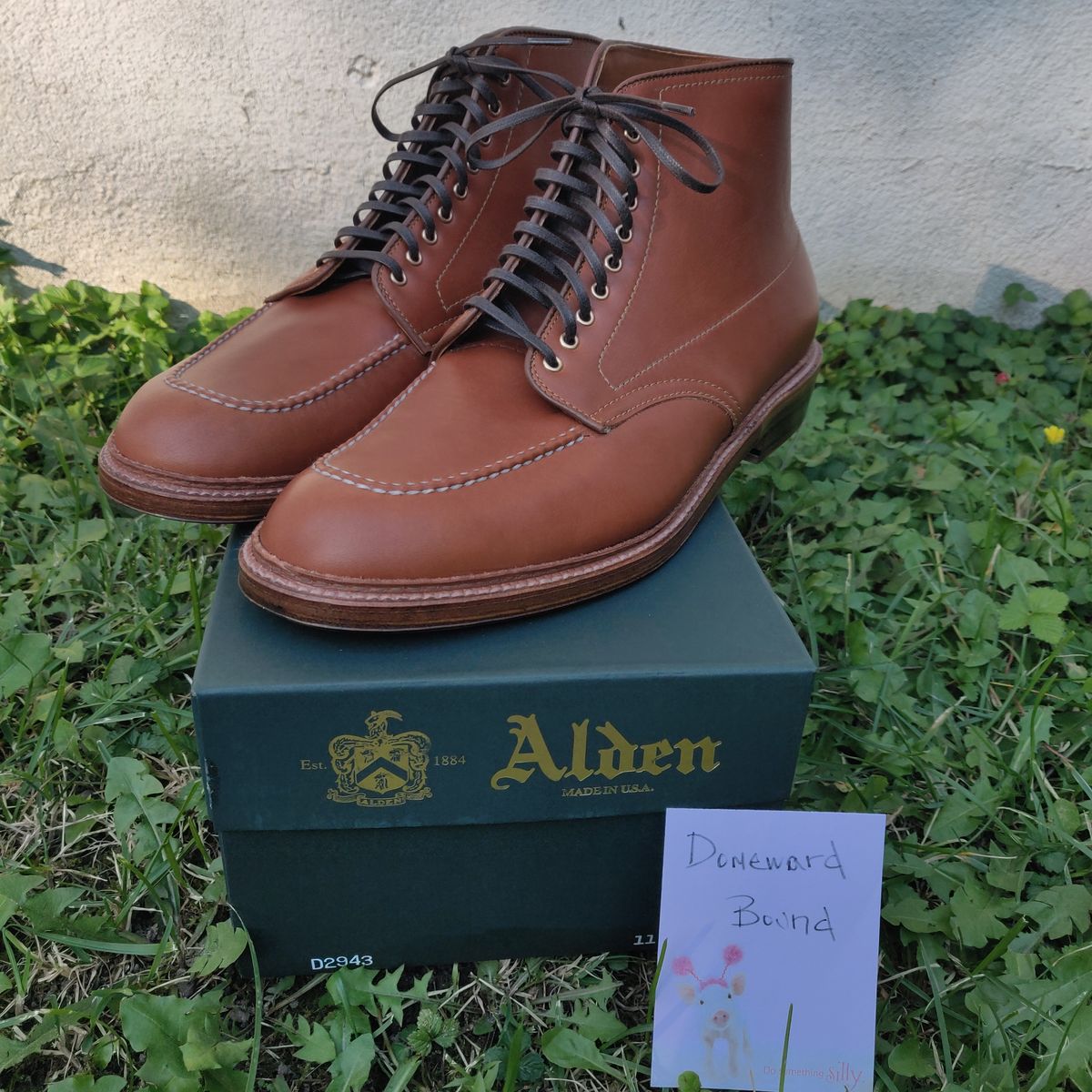 Photo by flypaper89 on October 1, 2023 of the Alden Indy Boot in Papaya Pegasus Calfskin.