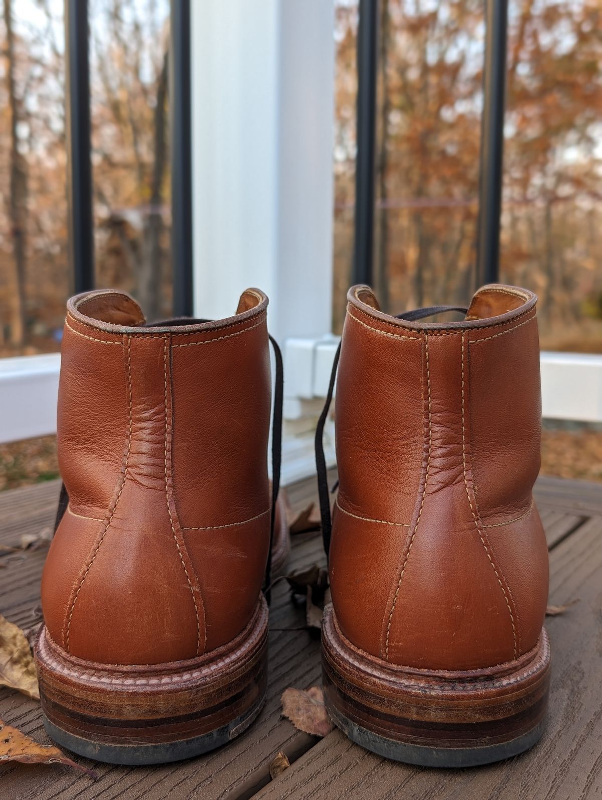 Photo by flypaper89 on November 5, 2023 of the Alden Indy Boot in Papaya Pegasus Calfskin.