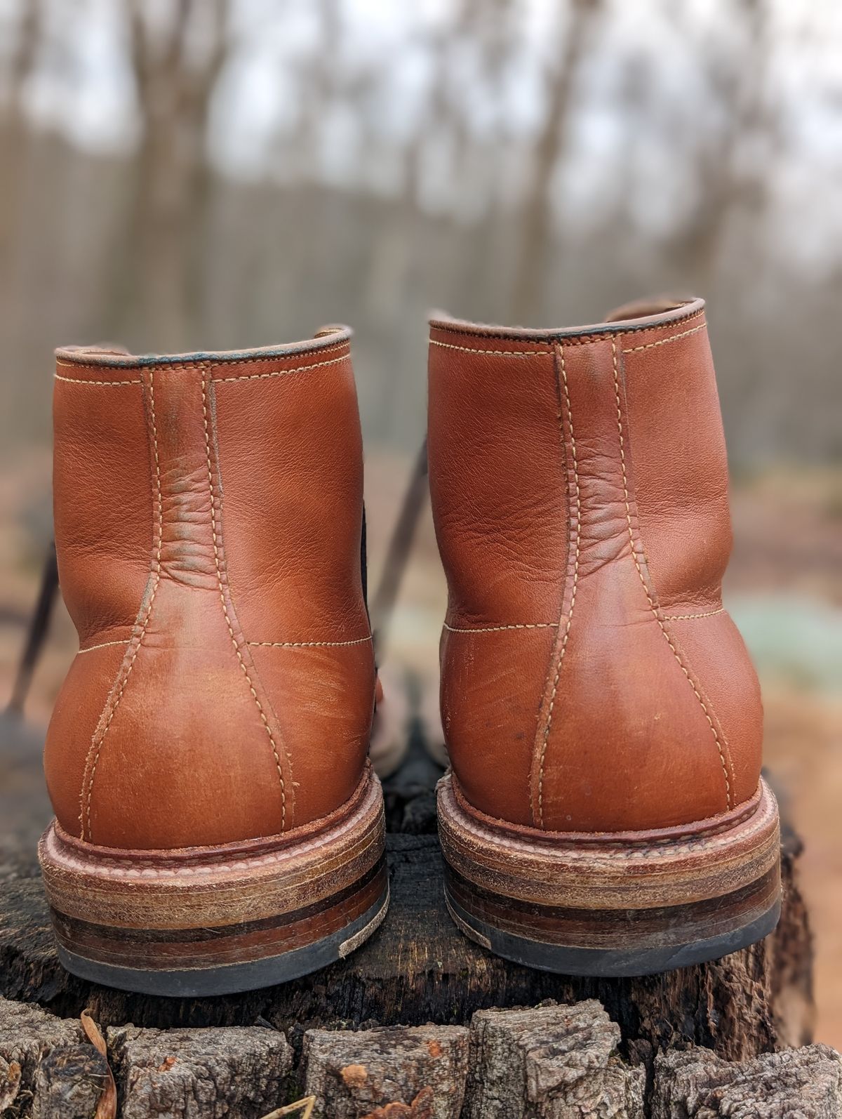 Photo by flypaper89 on February 1, 2024 of the Alden Indy Boot in Papaya Pegasus Calfskin.