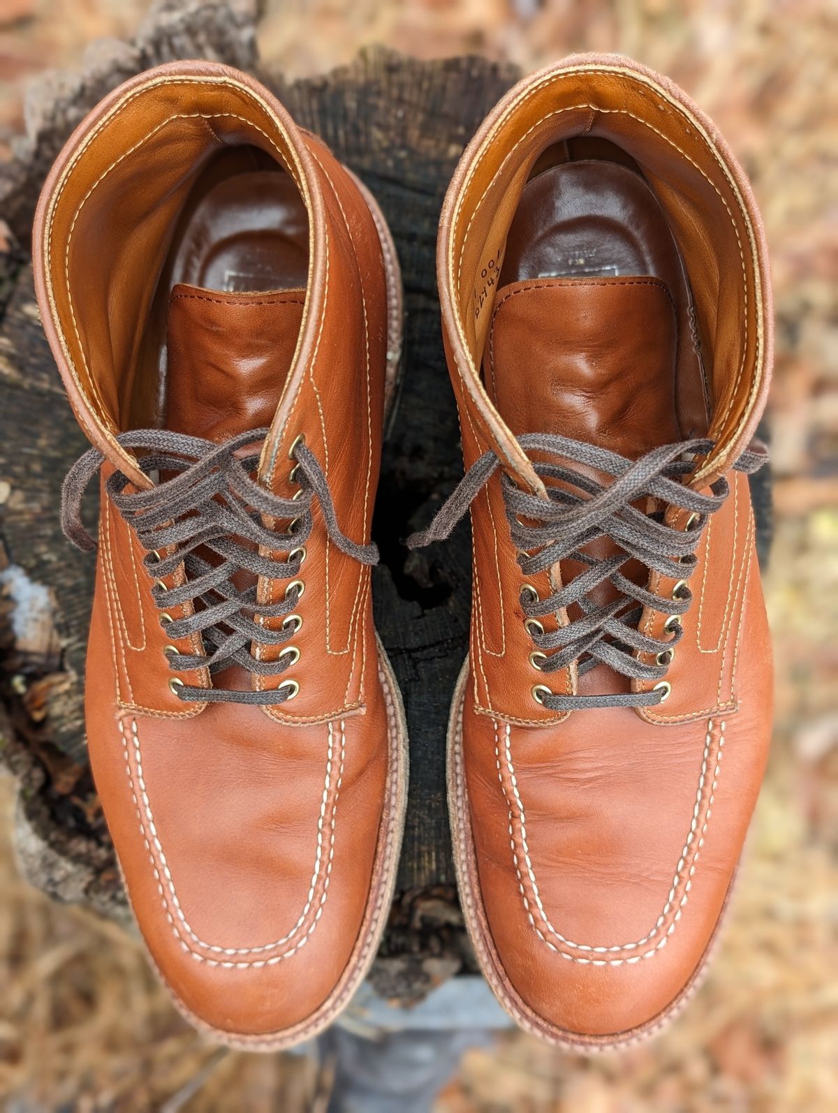 Photo by flypaper89 on February 1, 2024 of the Alden Indy Boot in Papaya Pegasus Calfskin.