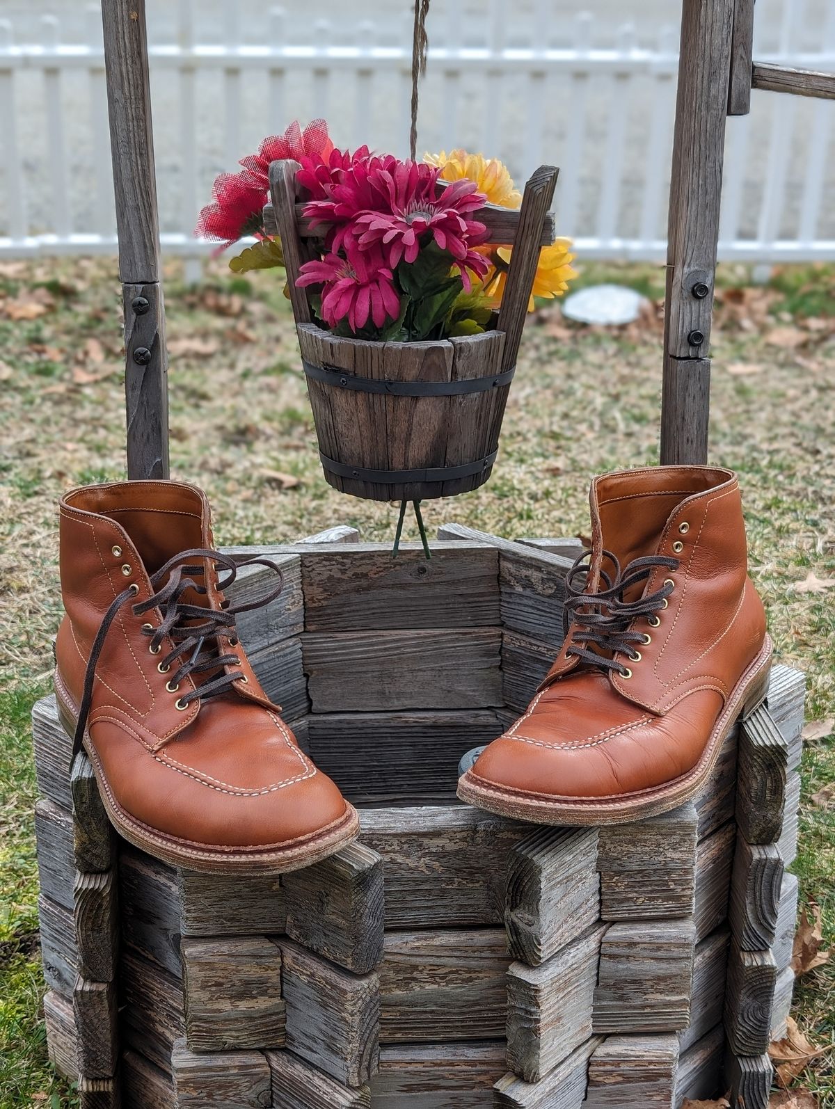 Photo by flypaper89 on March 4, 2024 of the Alden Indy Boot in Papaya Pegasus Calfskin.