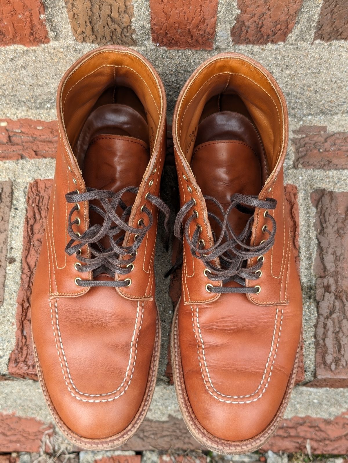 Photo by flypaper89 on March 4, 2024 of the Alden Indy Boot in Papaya Pegasus Calfskin.