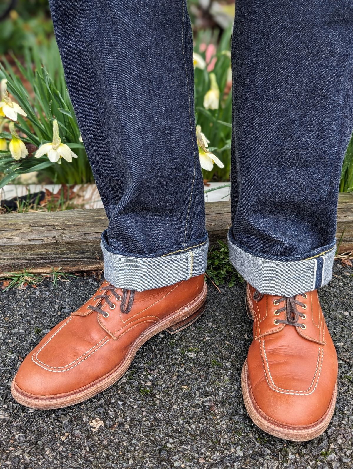 Photo by flypaper89 on April 1, 2024 of the Alden Indy Boot in Papaya Pegasus Calfskin.