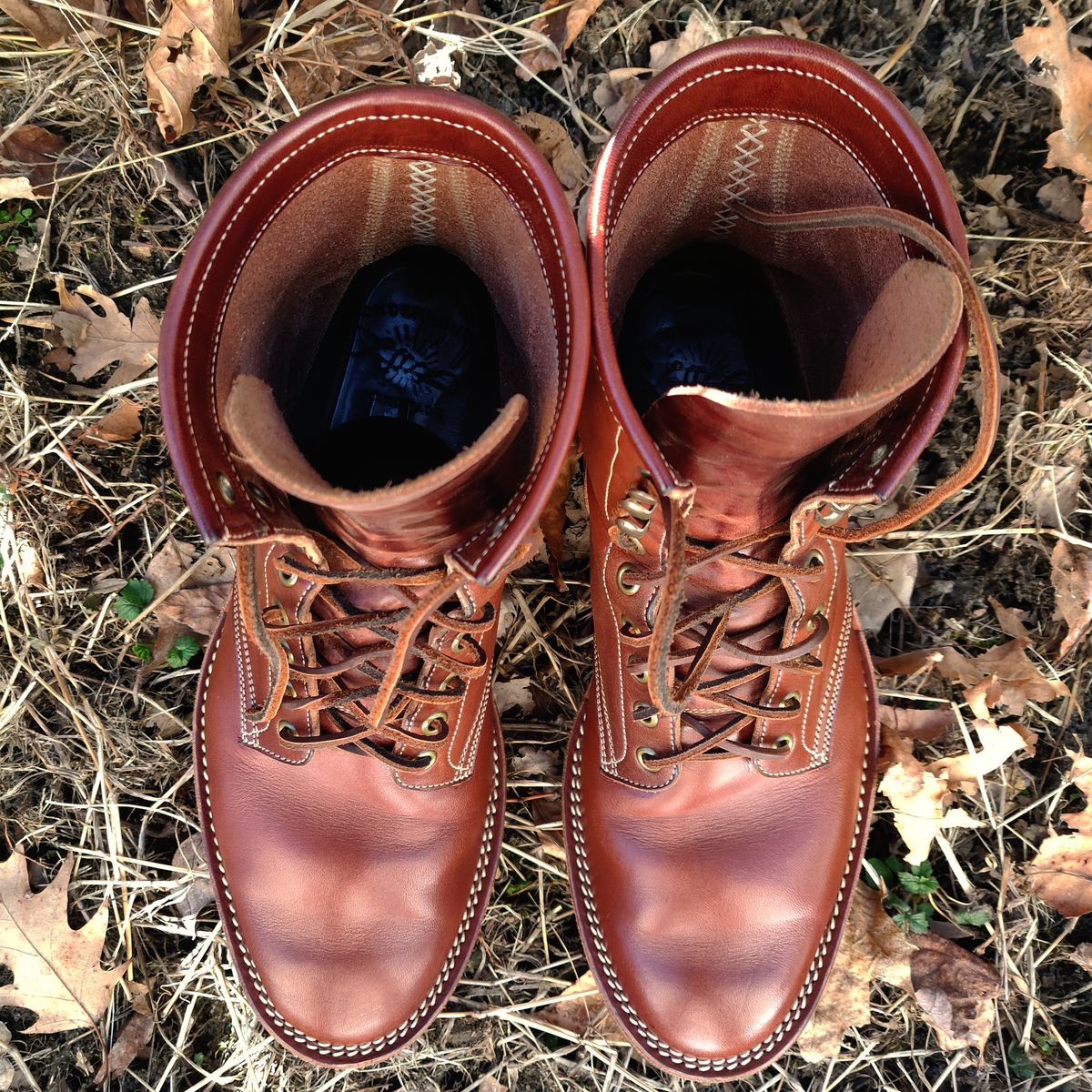 Photo by flypaper89 on February 2, 2023 of the Onderhoud SVC02 Packer Boot in Wickett & Craig Medium Brown Traditional Harness.