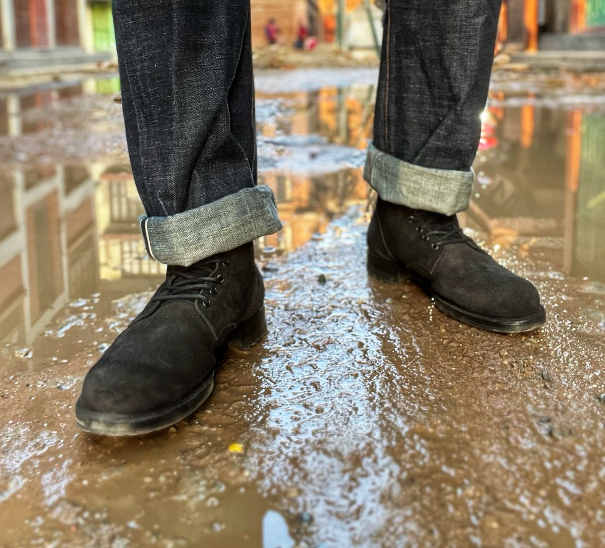 Photo by coolhand0302 on January 27, 2024 of the Viberg Service Boot in Seidel Black Oil Tan Roughout.