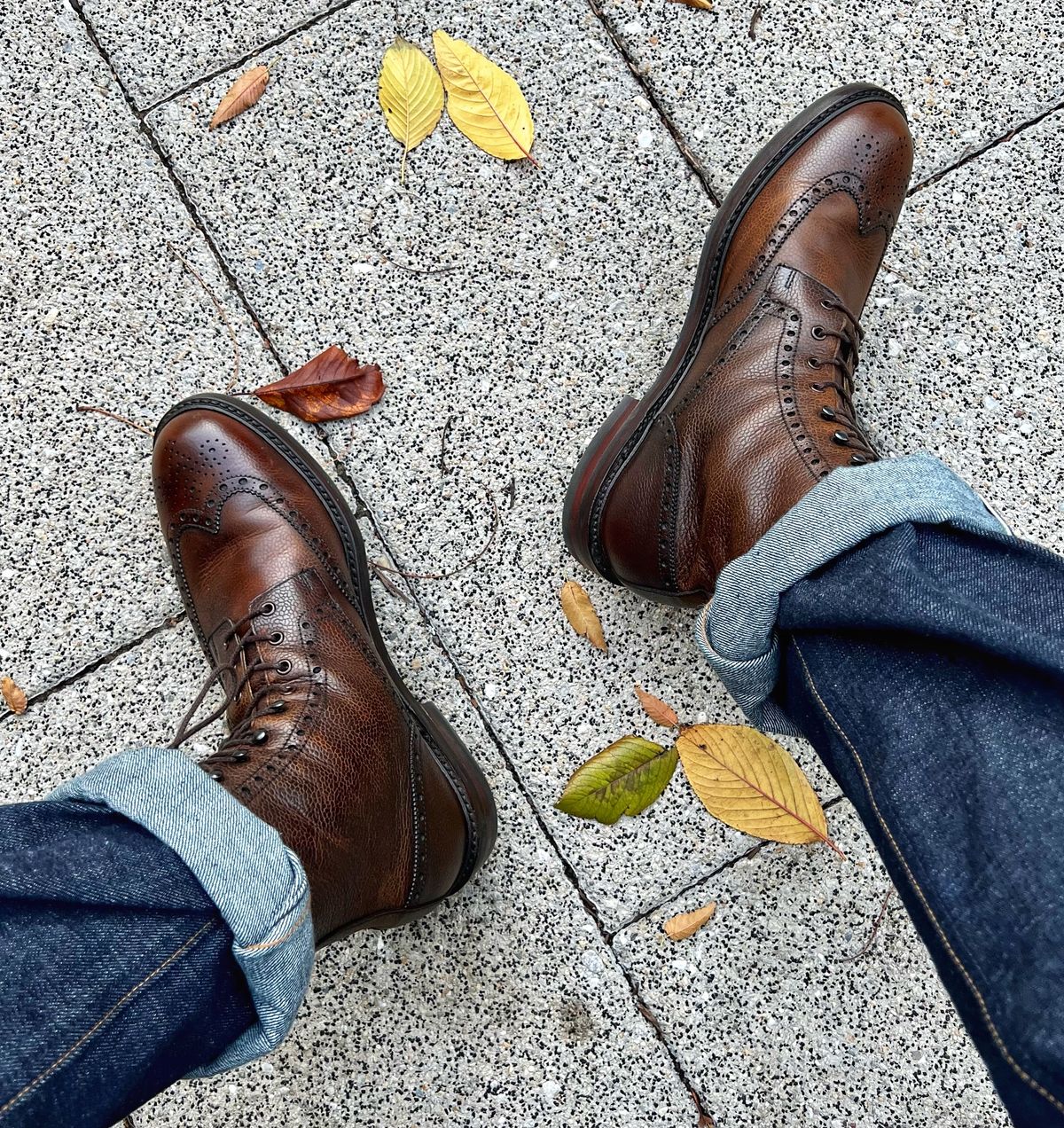 Photo by coolhand0302 on November 22, 2021 of the Crockett & Jones Islay in Dark Brown Scotch Grain.