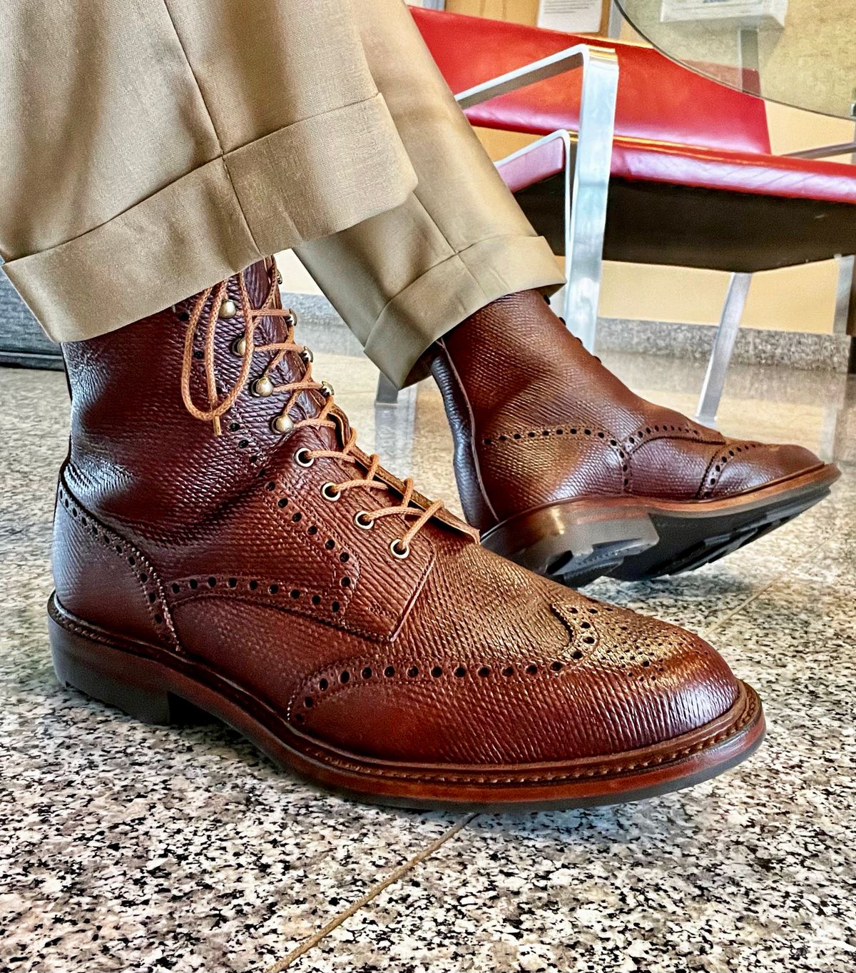 Photo by coolhand0302 on June 24, 2022 of the Crockett & Jones Islay in J&FJ Baker Brown Russian Calf.