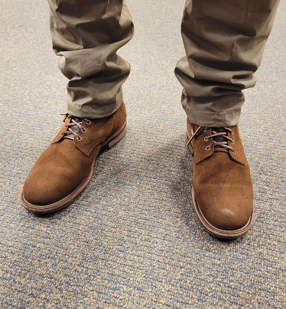 Photo by JoshankRedemption on May 10, 2026 of the Viberg Service Boot in Horween Mushroom Chamois Roughout.