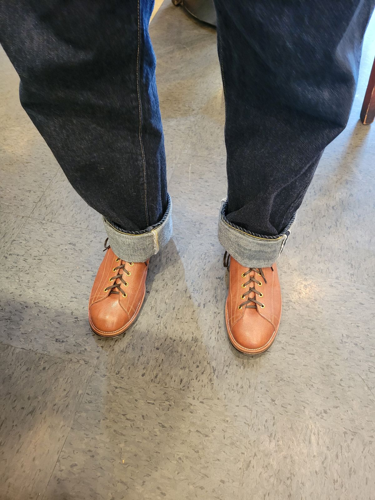 Photo by JoshankRedemption on May 16, 2026 of the Iron Boots T-Monkey Boots in 1786 Russian Reindeer Hide.