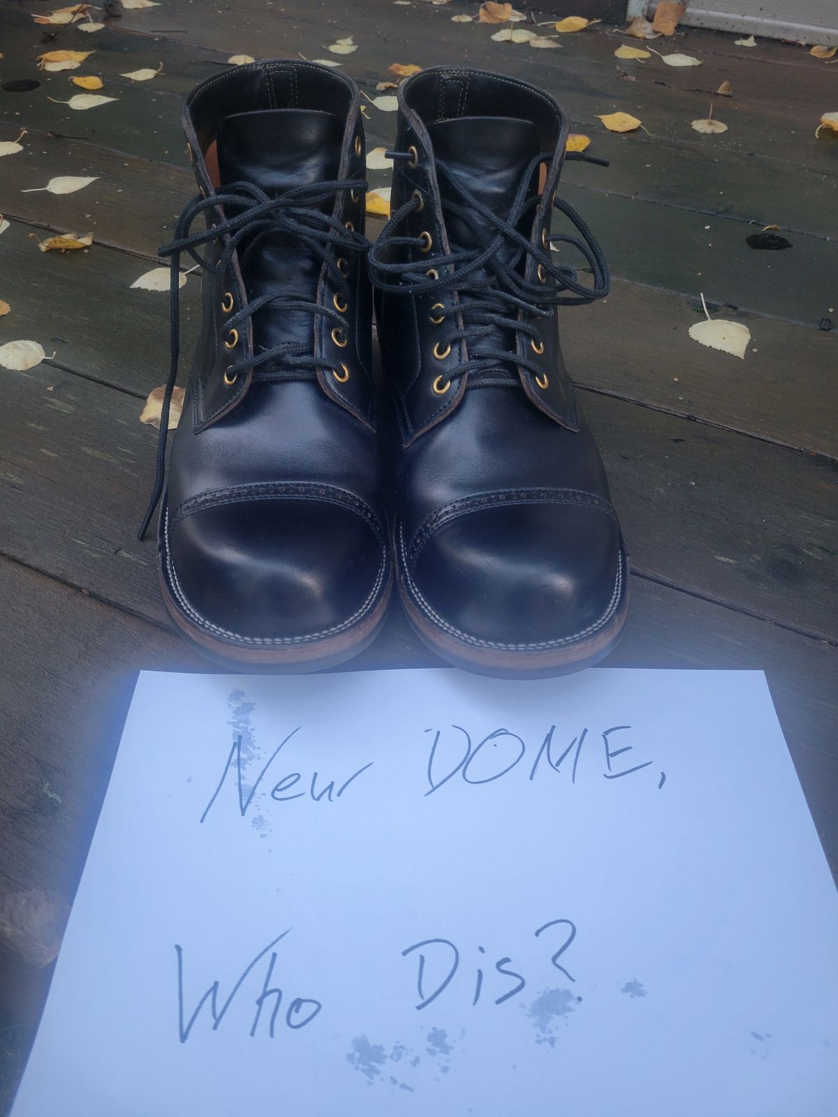 Photo by JoshankRedemption on October 2, 2025 of the Iron Boots Pitman in Seidel Black Double Shot.