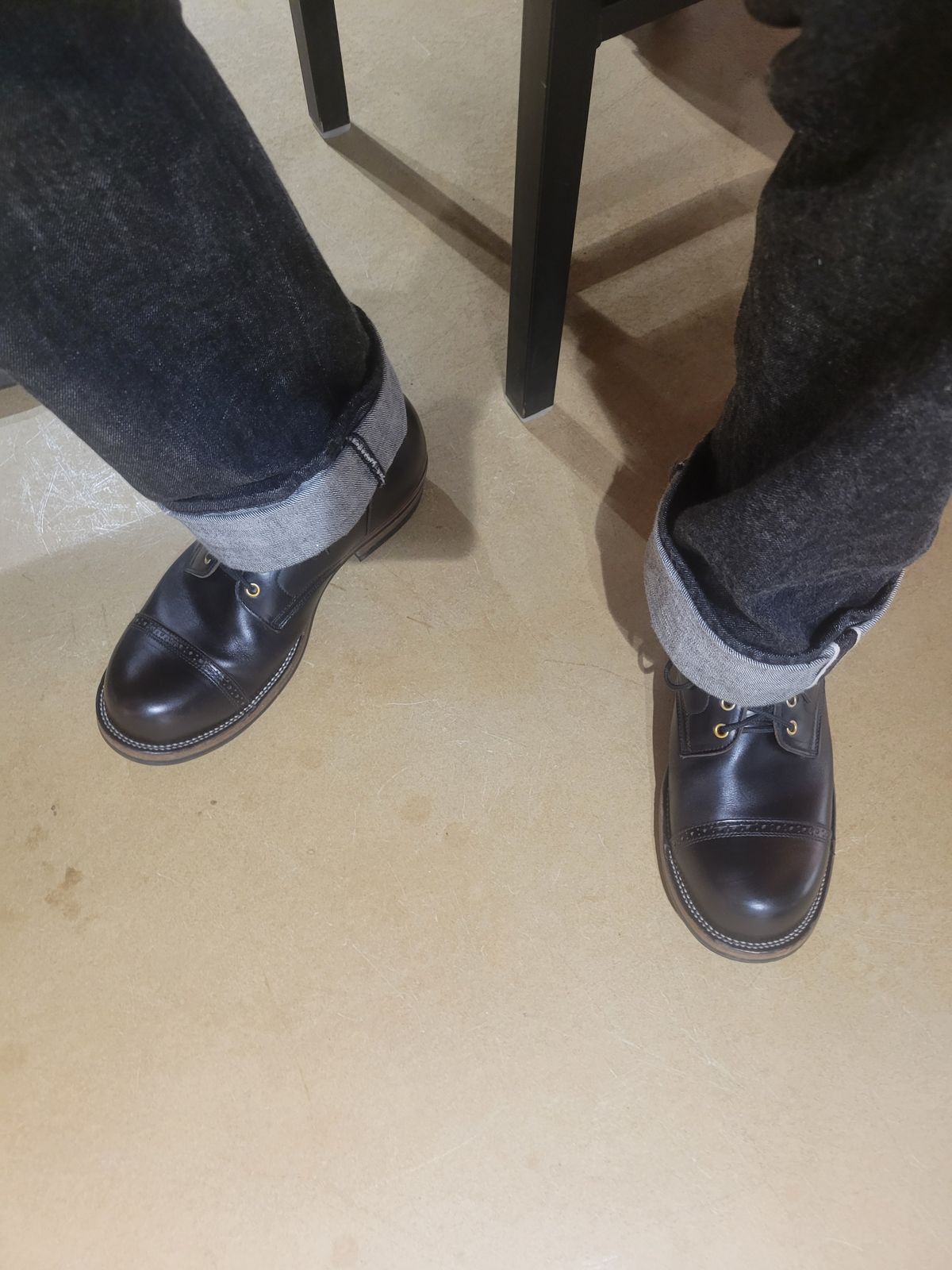 Photo by JoshankRedemption on October 2, 2025 of the Iron Boots Pitman in Seidel Black Double Shot.