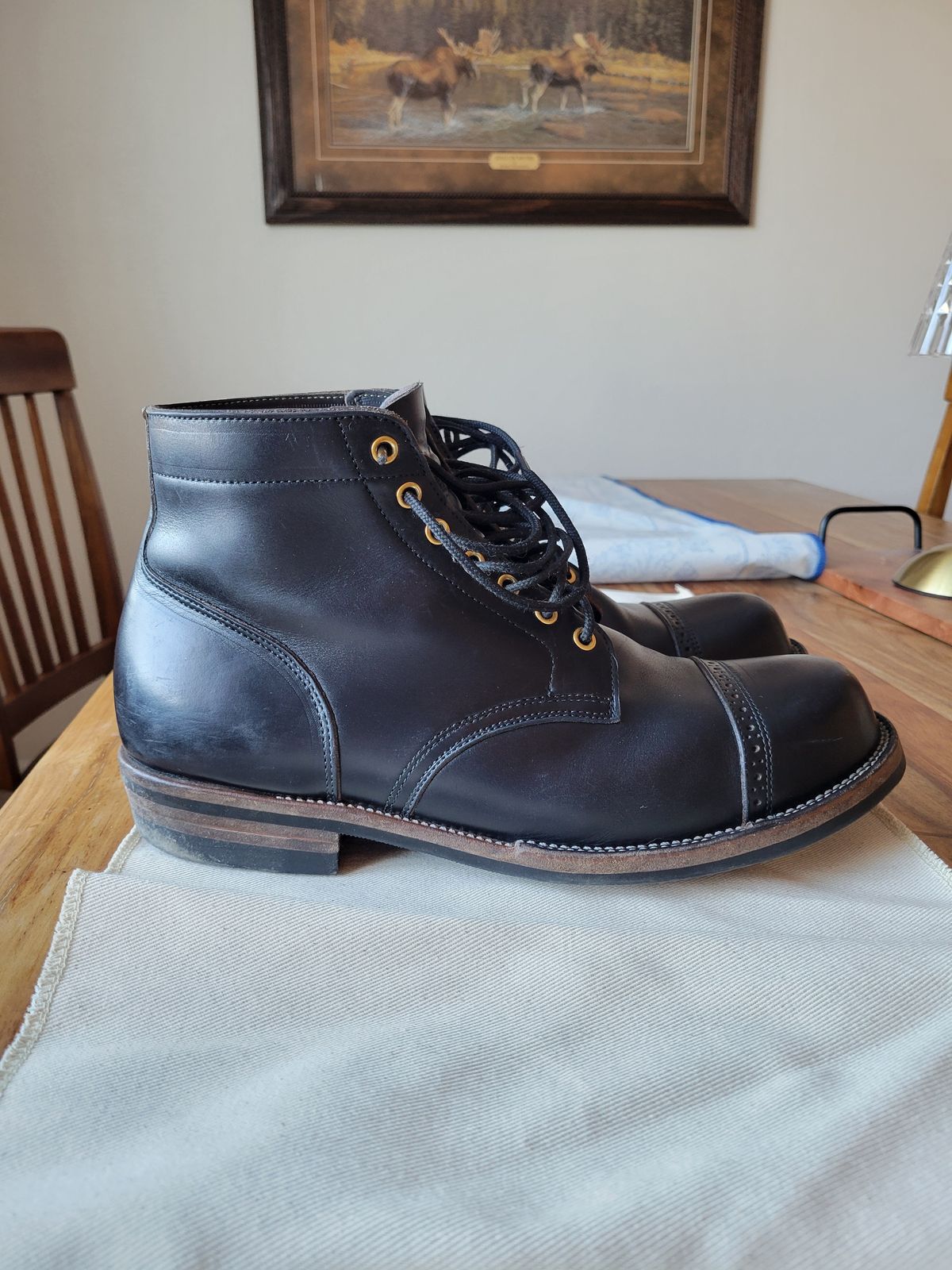 Photo by JoshankRedemption on March 1, 2026 of the Iron Boots Pitman in Seidel Black Double Shot.