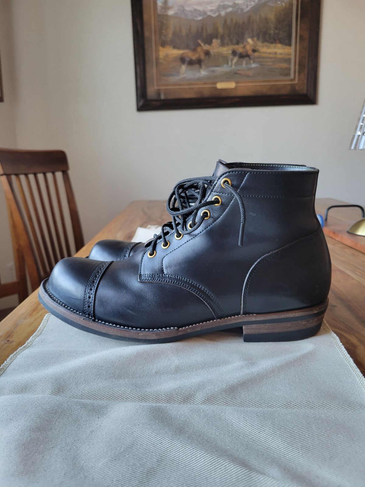 Photo by JoshankRedemption on March 1, 2026 of the Iron Boots Pitman in Seidel Black Double Shot.