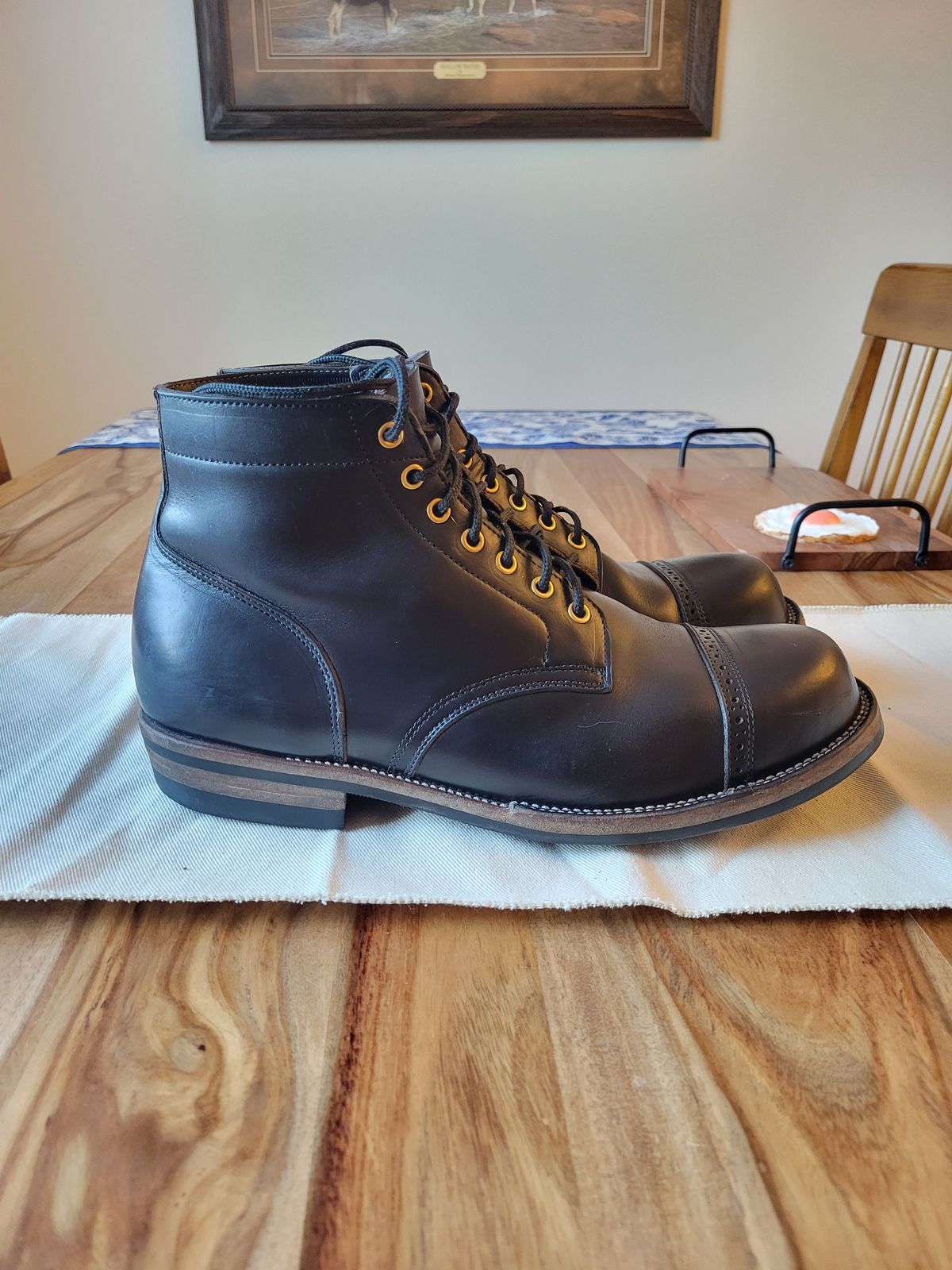 Photo by JoshankRedemption on April 2, 2026 of the Iron Boots Pitman in Seidel Black Double Shot.