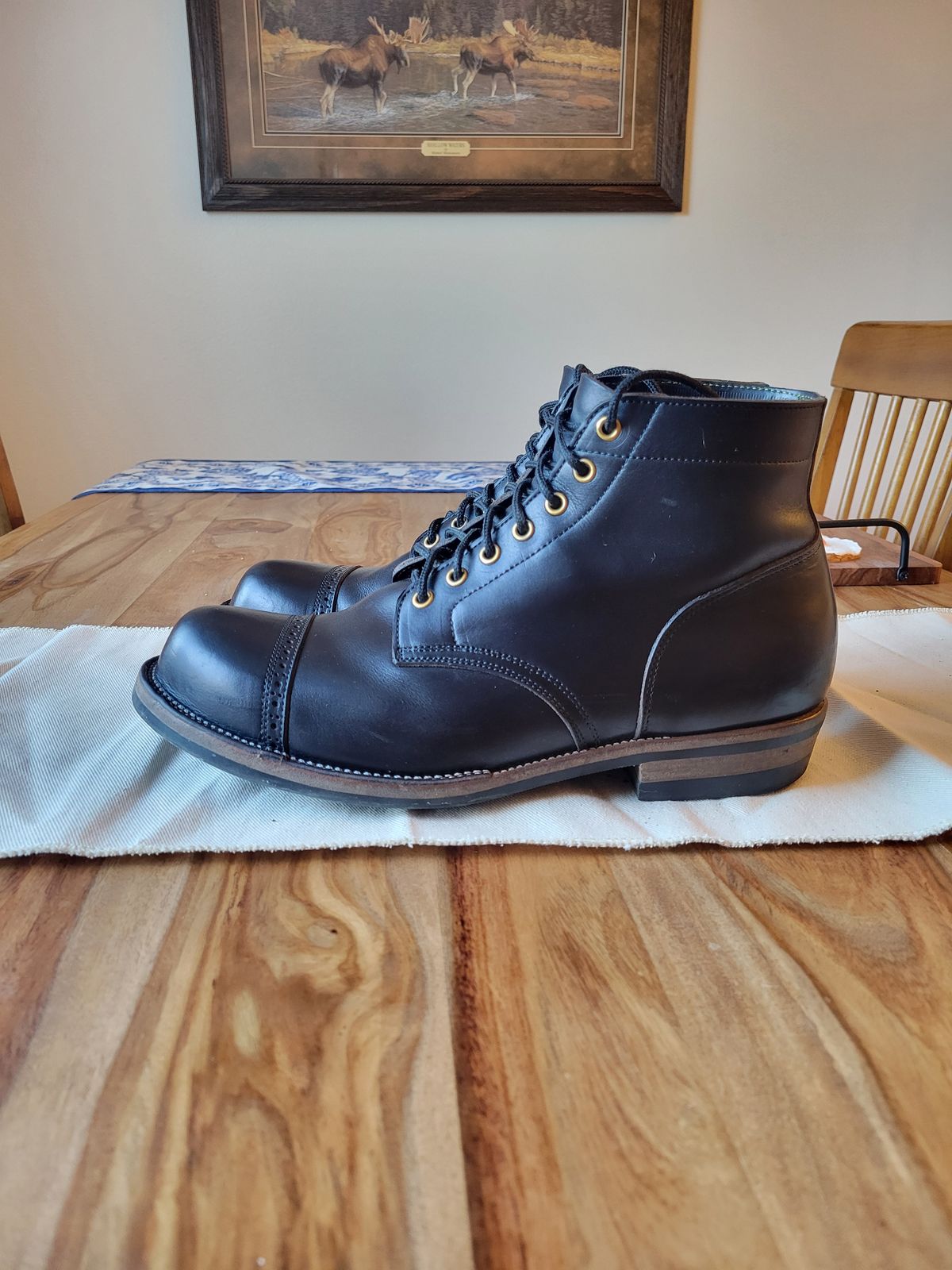 Photo by JoshankRedemption on April 2, 2026 of the Iron Boots Pitman in Seidel Black Double Shot.