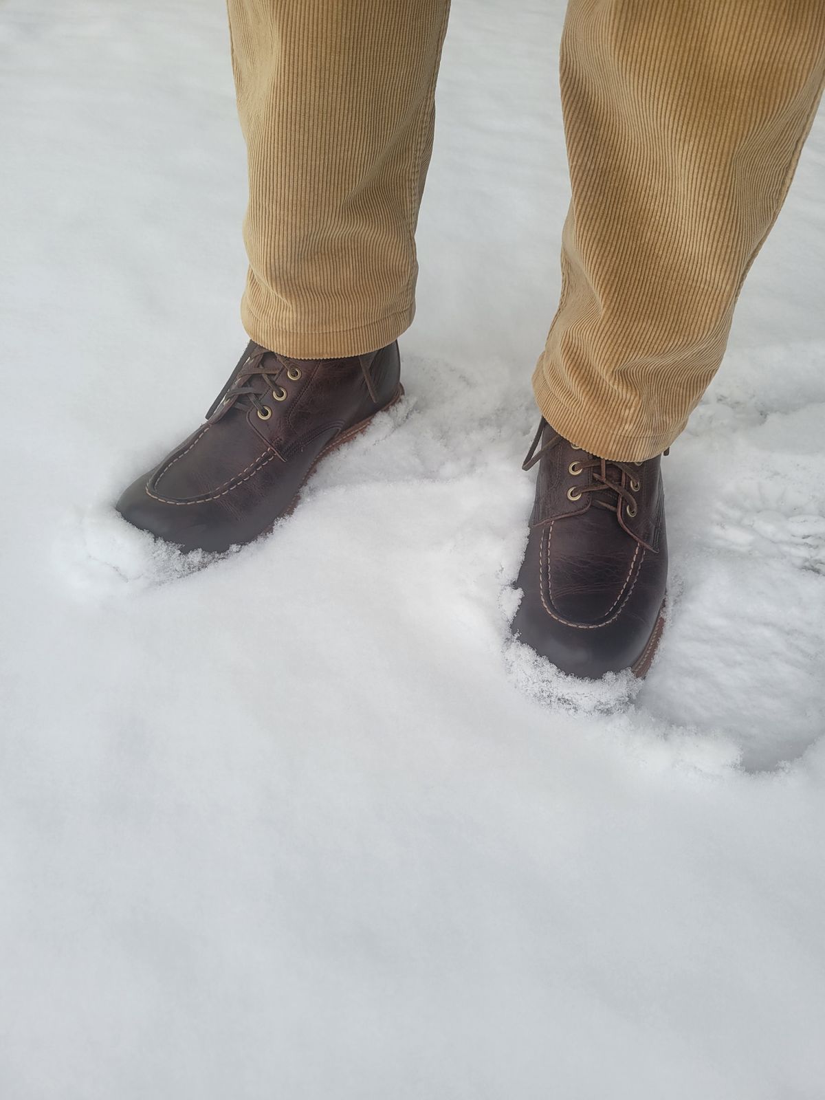 Photo by JoshankRedemption on November 7, 2025 of the Grant Stone Brass Boot in C.F. Stead Dark Burgundy Classic Kudu.