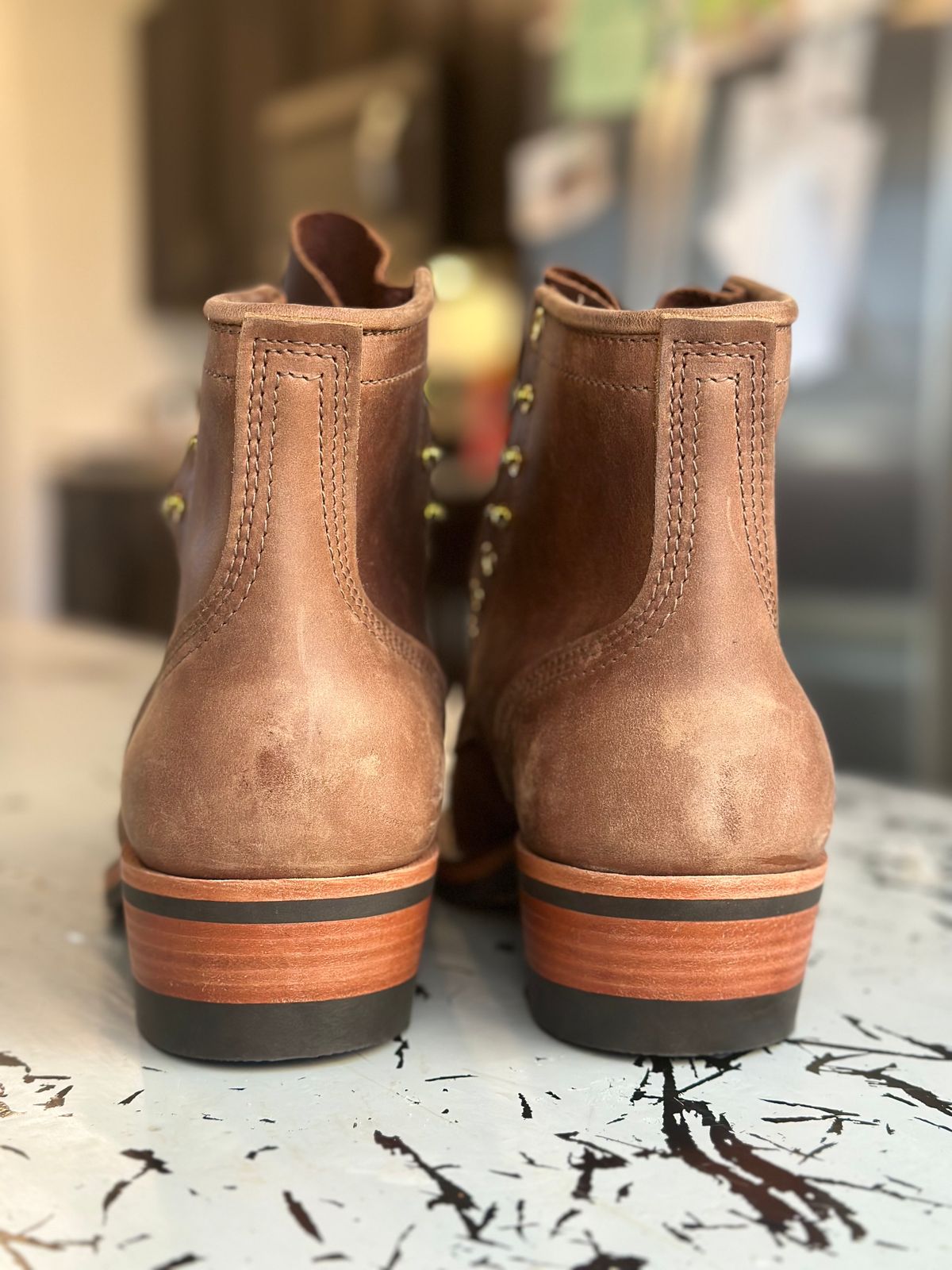 Photo by jeremy.m.boyd on October 1, 2023 of the Nicks MTO in Horween Whiskey Predator.