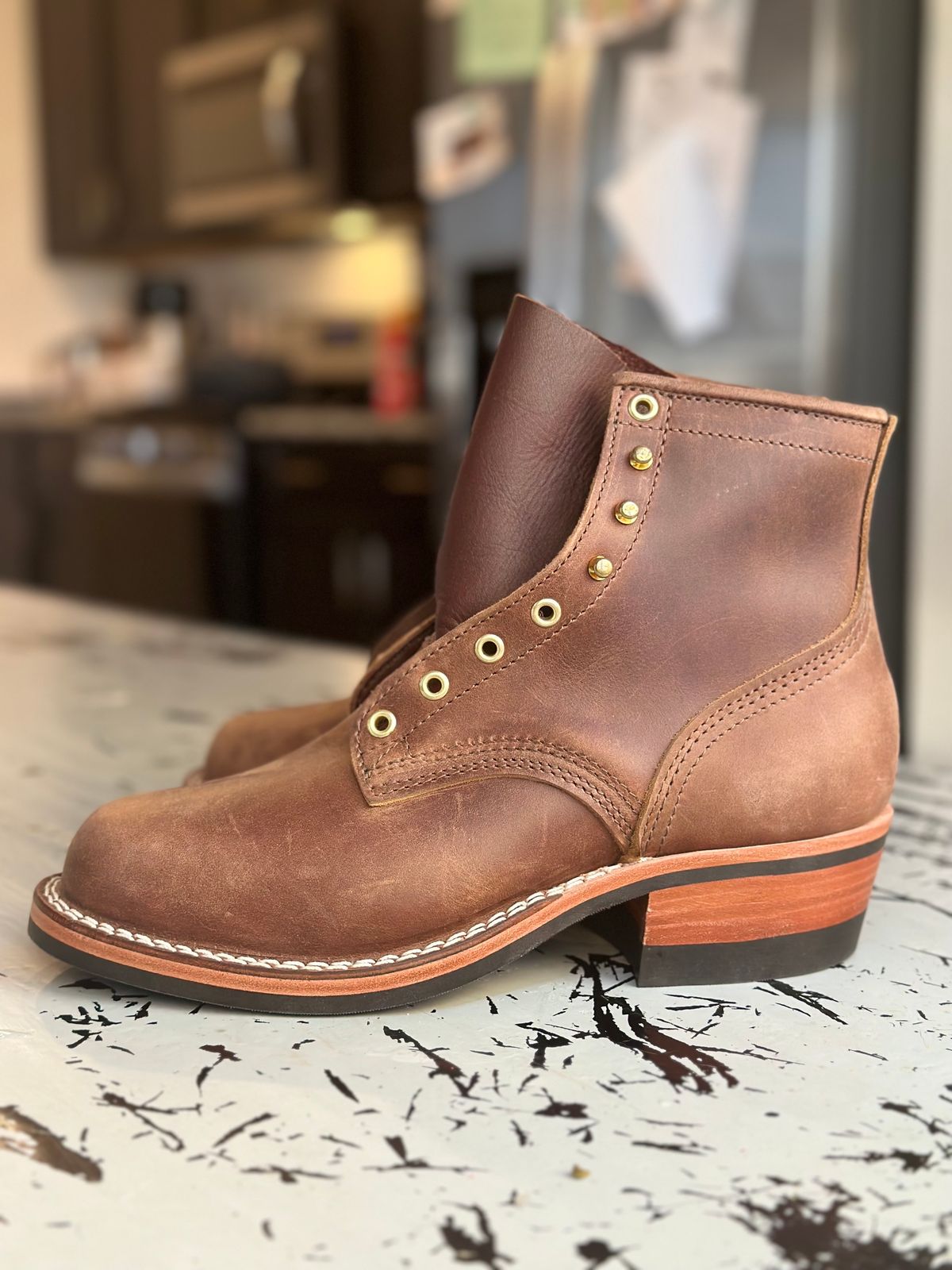 Photo by jeremy.m.boyd on October 1, 2023 of the Nicks MTO in Horween Whiskey Predator.