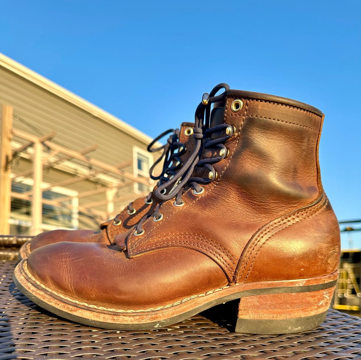 Photo by jeremy.m.boyd on March 3, 2024 of the Nicks MTO in Horween Whiskey Predator.