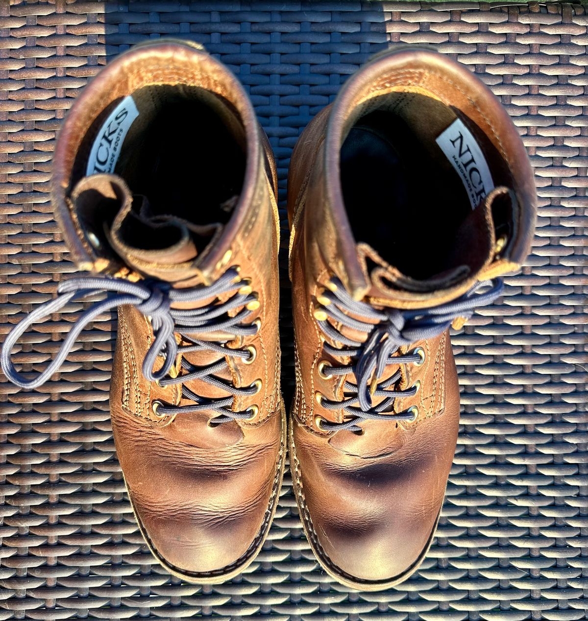 Photo by jeremy.m.boyd on March 3, 2024 of the Nicks MTO in Horween Whiskey Predator.