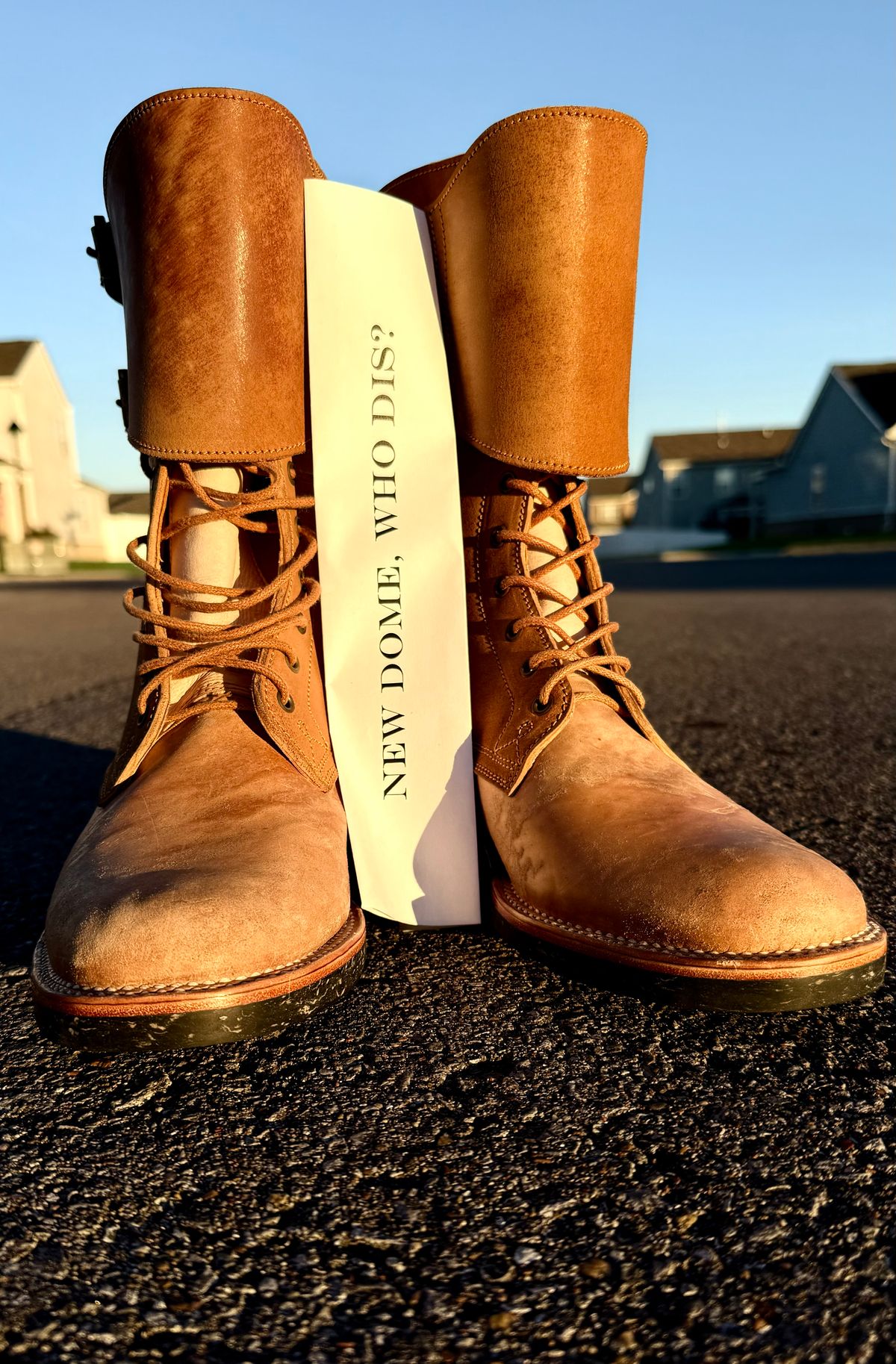 Photo by jeremy.m.boyd on October 1, 2025 of the Fortis Boots Custom Model in Maryam Natural Horsebutt.