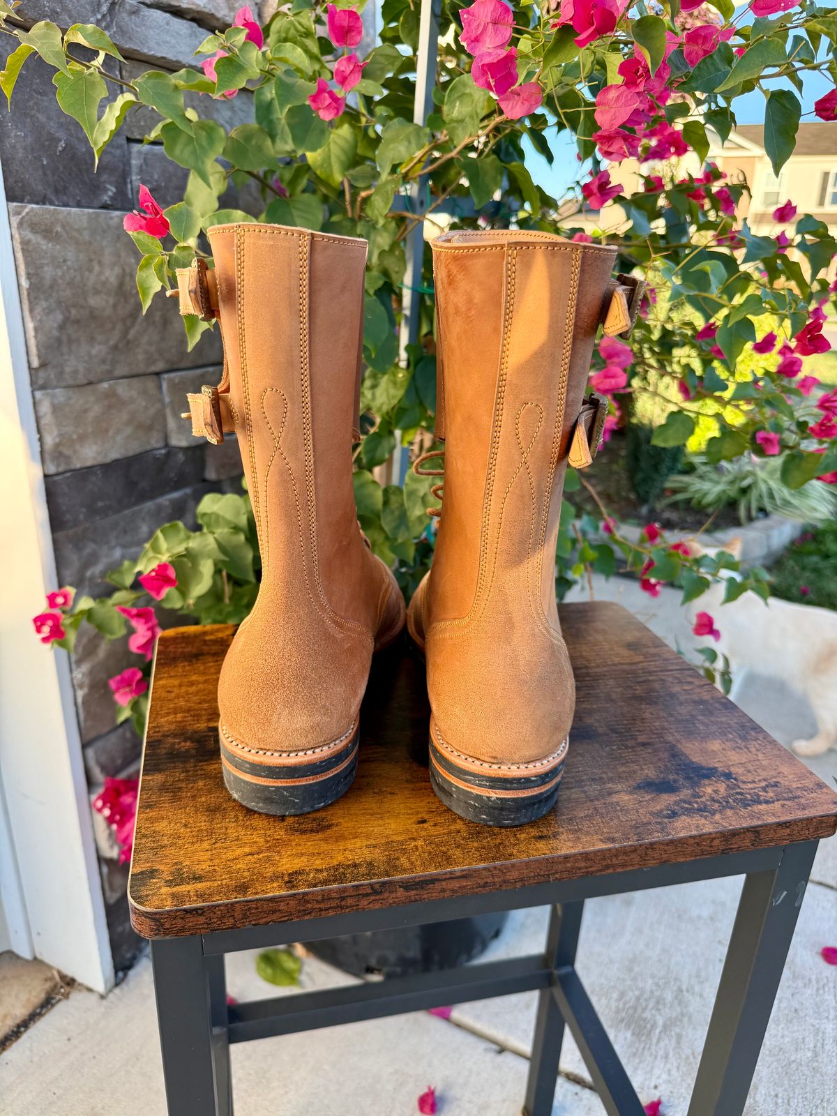 Photo by jeremy.m.boyd on October 1, 2025 of the Fortis Boots Custom Model in Maryam Natural Horsebutt.