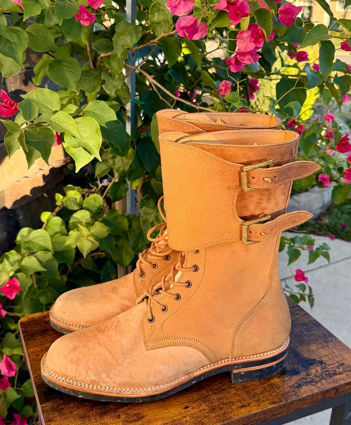 Photo by jeremy.m.boyd on October 1, 2025 of the Fortis Boots Custom Model in Maryam Natural Horsebutt.