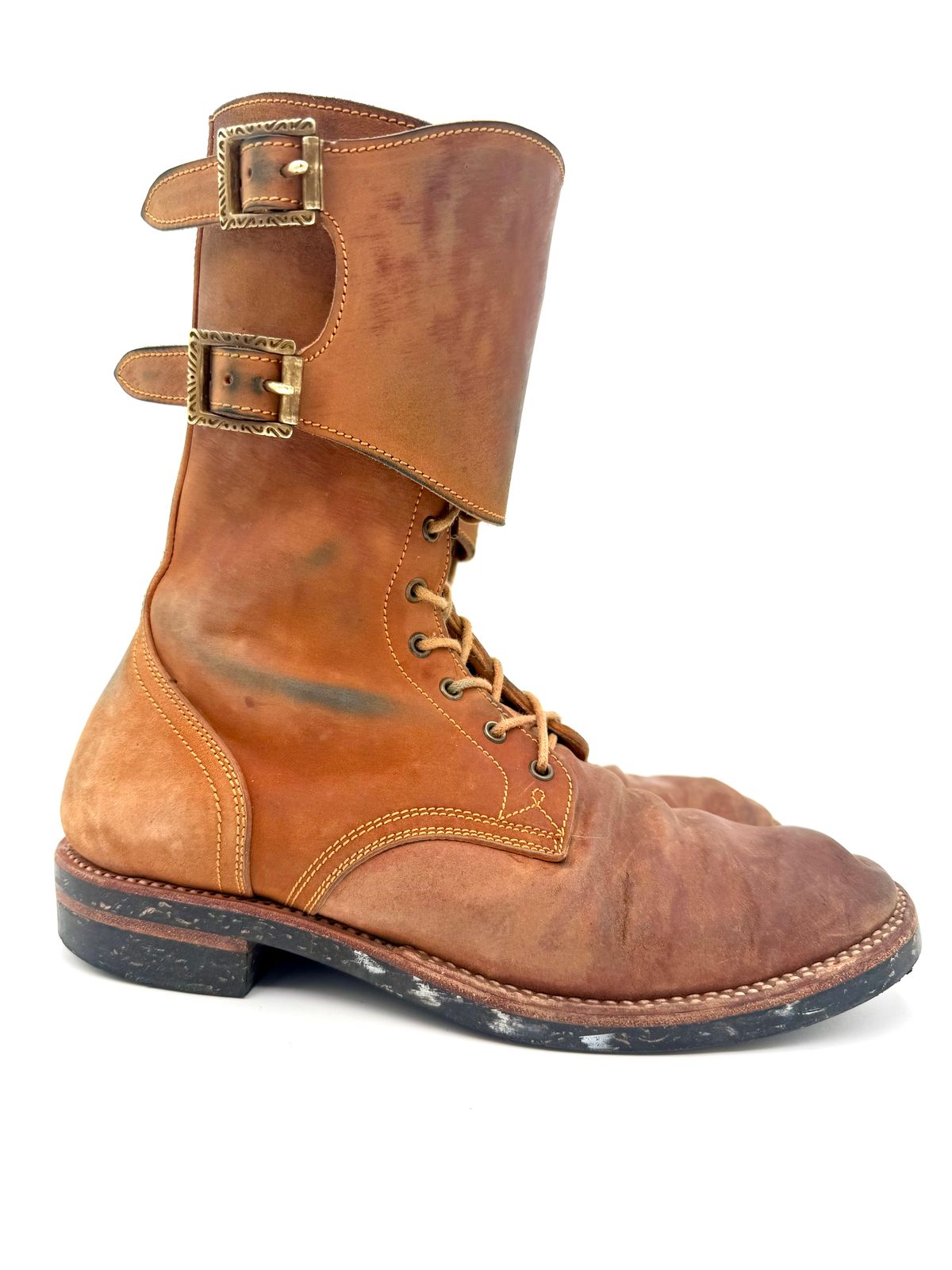 Photo by jeremy.m.boyd on January 4, 2026 of the Fortis Boots Custom Model in Maryam Natural Horsebutt.