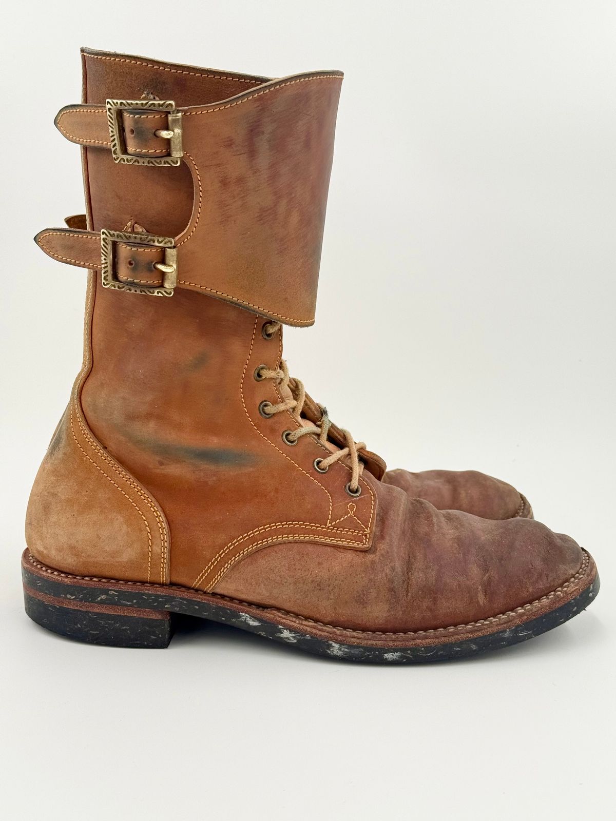 Photo by jeremy.m.boyd on February 4, 2026 of the Fortis Boots Custom Model in Maryam Natural Horsebutt.