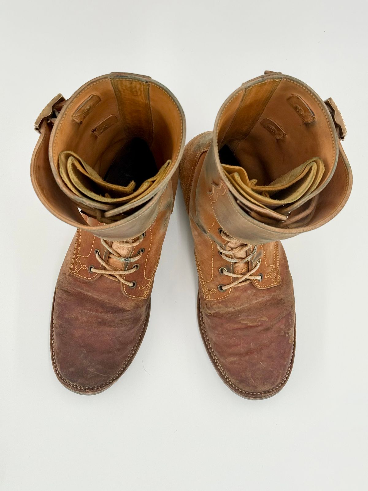 Photo by jeremy.m.boyd on February 4, 2026 of the Fortis Boots Custom Model in Maryam Natural Horsebutt.